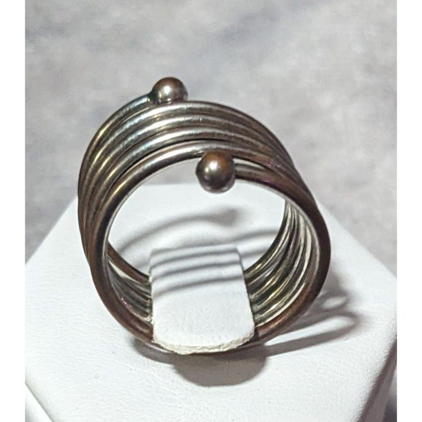 Other Copper And Silver Tone Metal Coil Ring Size 7 Size ONE SIZE - 6 Thumbnail