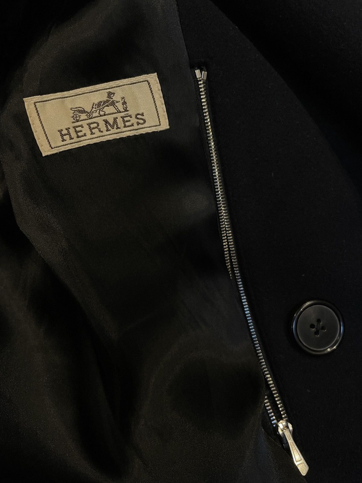 Hermes Hermes Pea Coat with Leather details Size US M / EU 48-50 / 2 - 11 Thumbnail