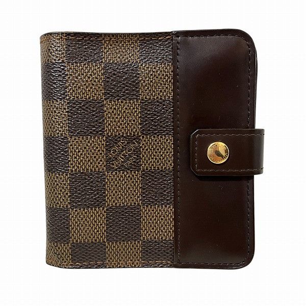 Louis Vuitton Louis Vuitton Louis Vuitton Compact Zip Damier Wallet Canvas Short Wallet N61668 DUTY FREE for USA Size ONE SIZE - 1 Thumbnail