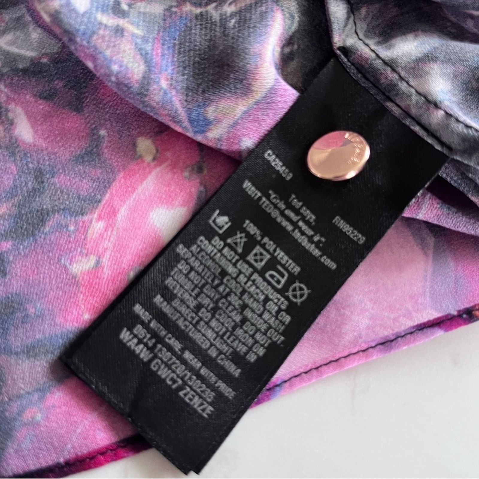 Ted Baker Ted Baker London Zenze Gem Sheer Floral Print Blouse Size S / US 4 / IT 40 - 7 Thumbnail