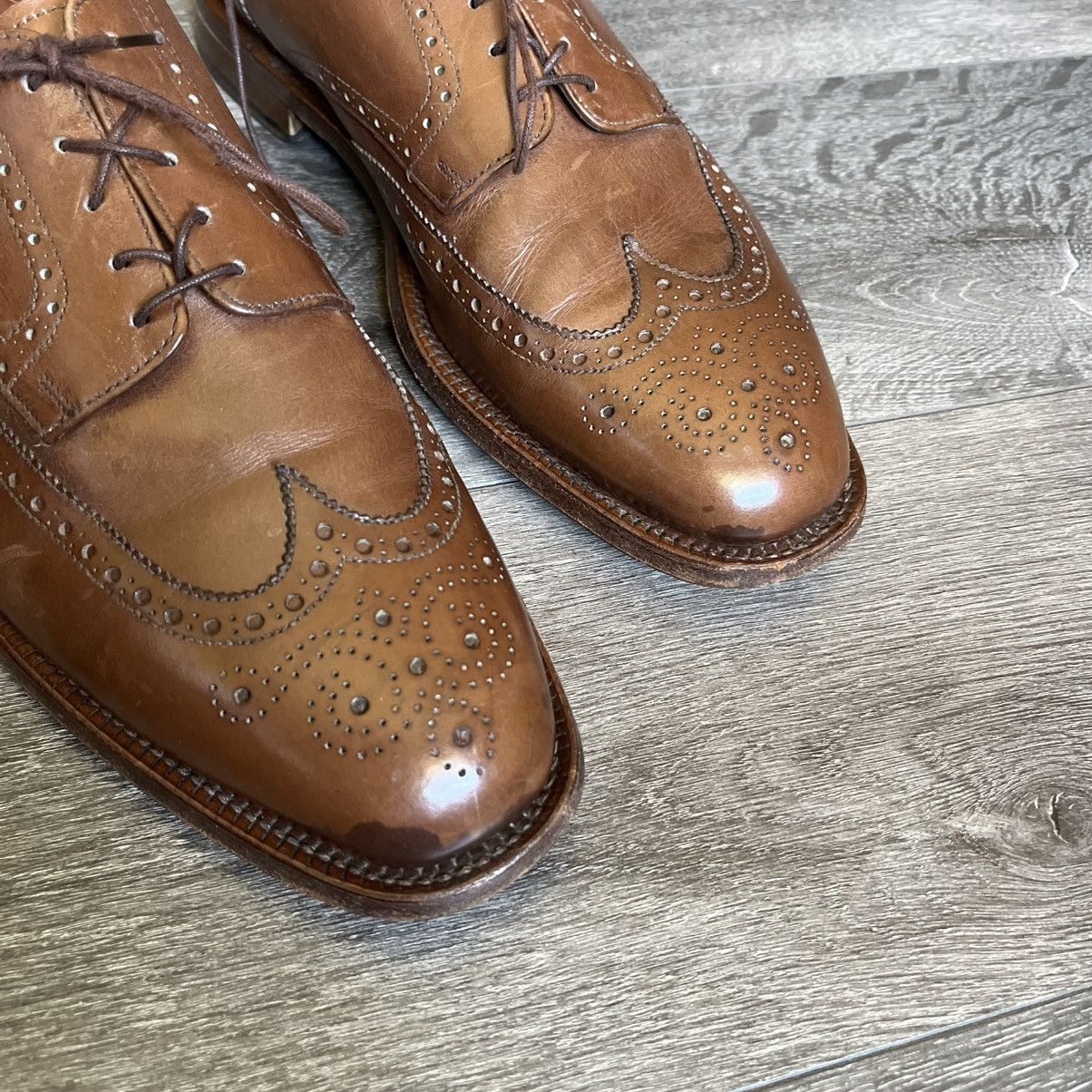 Vintage Vintage 1990s Steed Ambassador Leather Wingtip Loafers Shoes Size US 12 / EU 45 - 8 Thumbnail