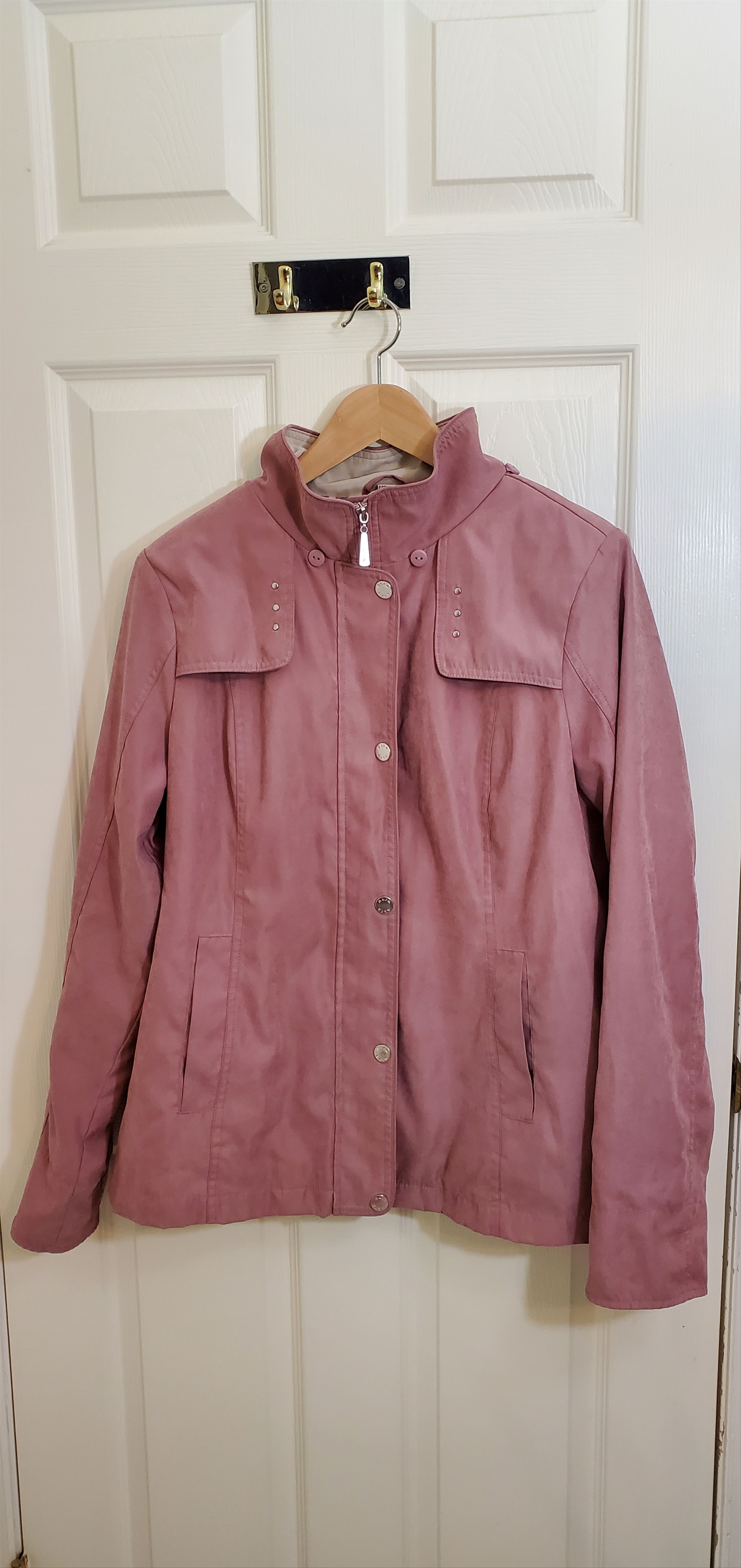 Vintage Vintage ALIA Pink Coat Lined Inside Shoulder Flap Style Size M / US 6-8 / IT 42-44 - 1 Thumbnail