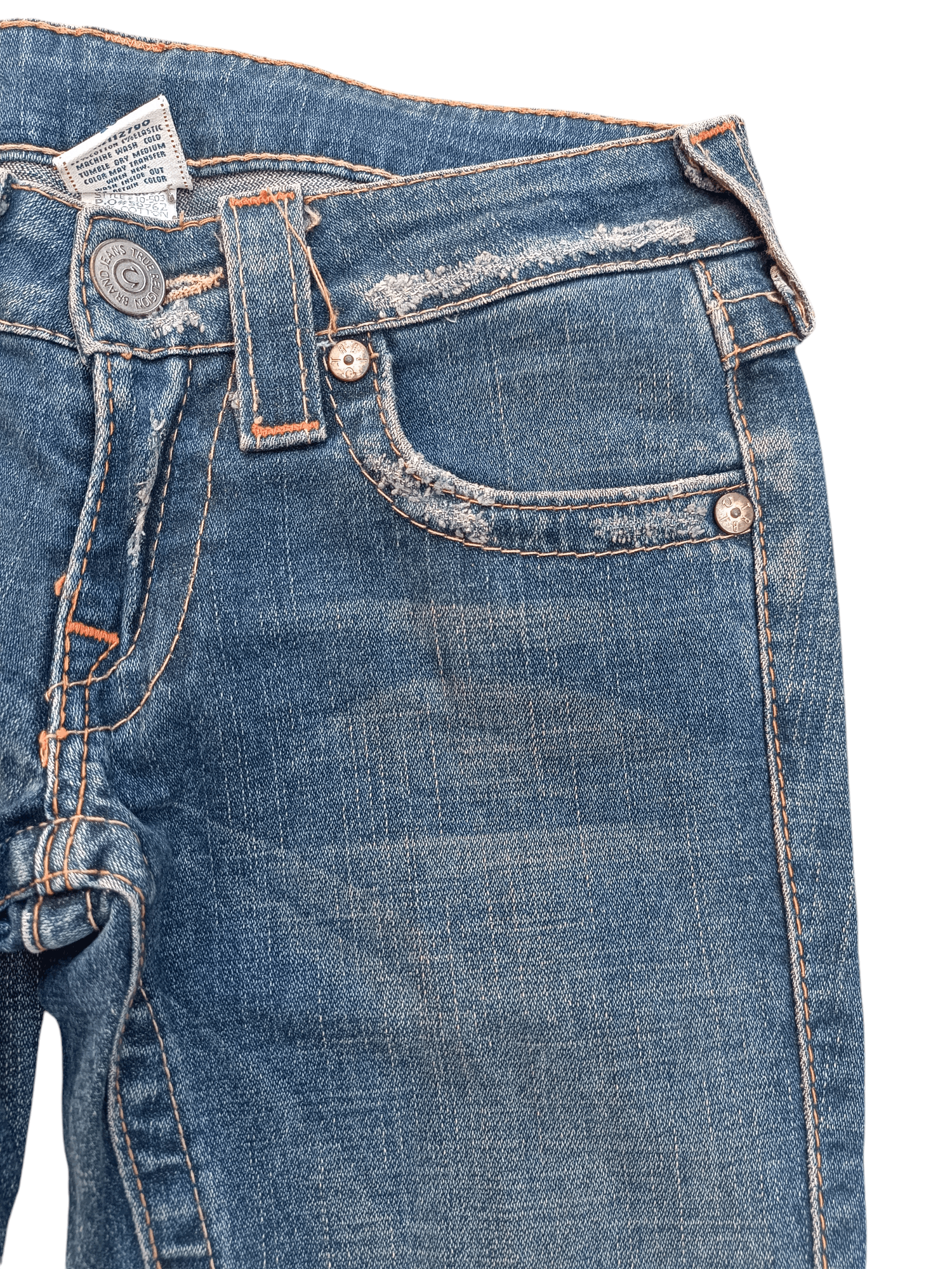 American Apparel × True Religion VINTAGE FLARED 💥 TRUE RELIGION DISTRESSED JOEY DENIM TR12 Size 27" / US 4 / IT 40 - 11 Thumbnail
