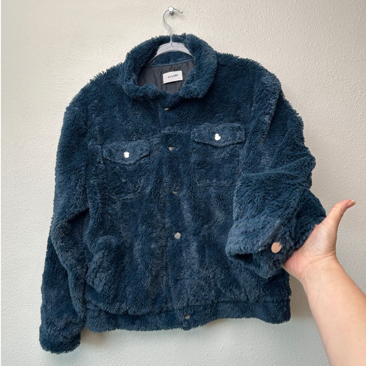 Rhude NWT Rhude Jacket Navy Blue Mens US L Sherpa Size L / US 10 / IT 46 - 2 Thumbnail