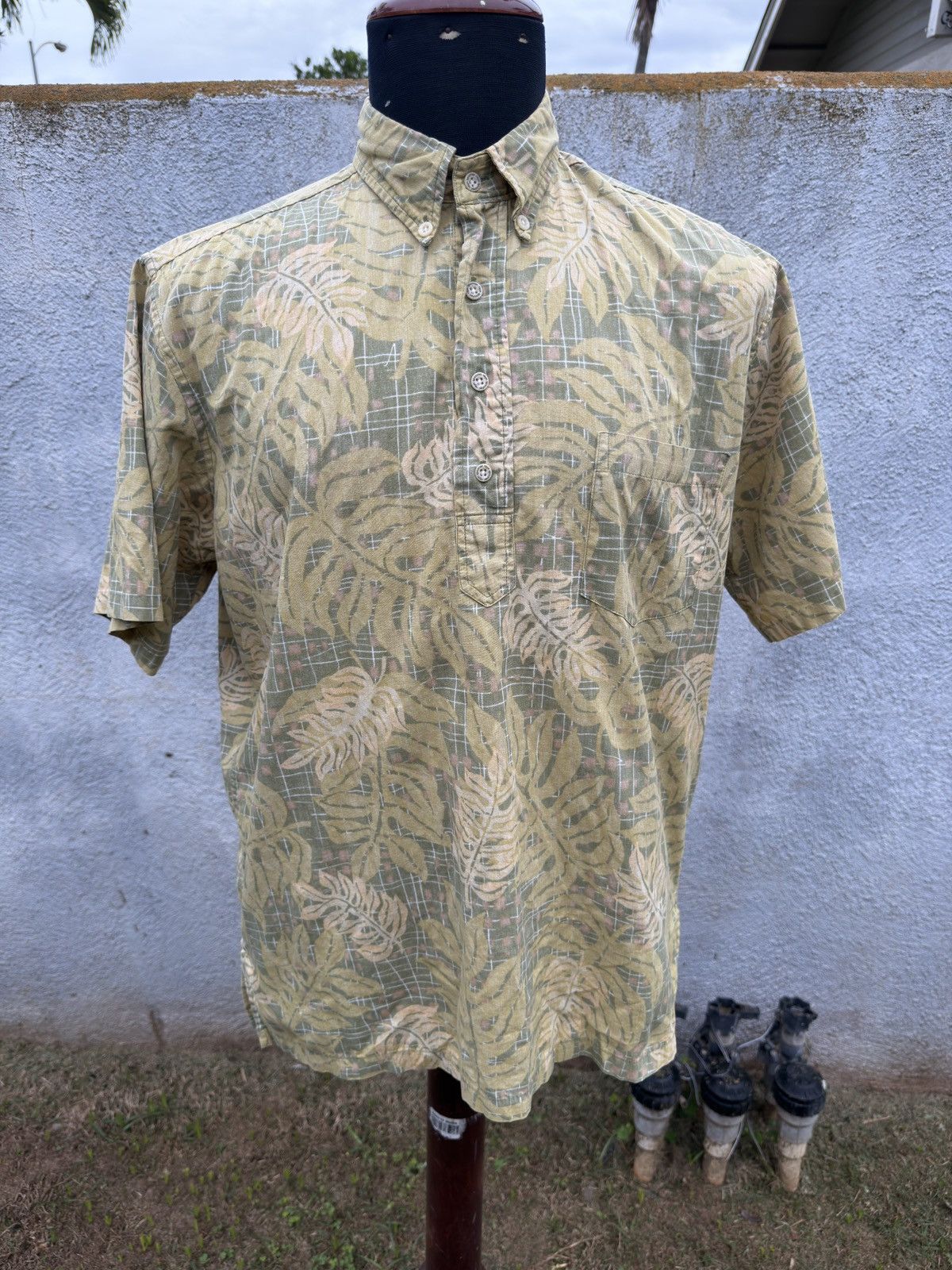 Reyn Spooner PreOwned Reyn Spooner Yellow Hawaiian Print Pullover Men's M Size US M / EU 48-50 / 2 - 1 Thumbnail
