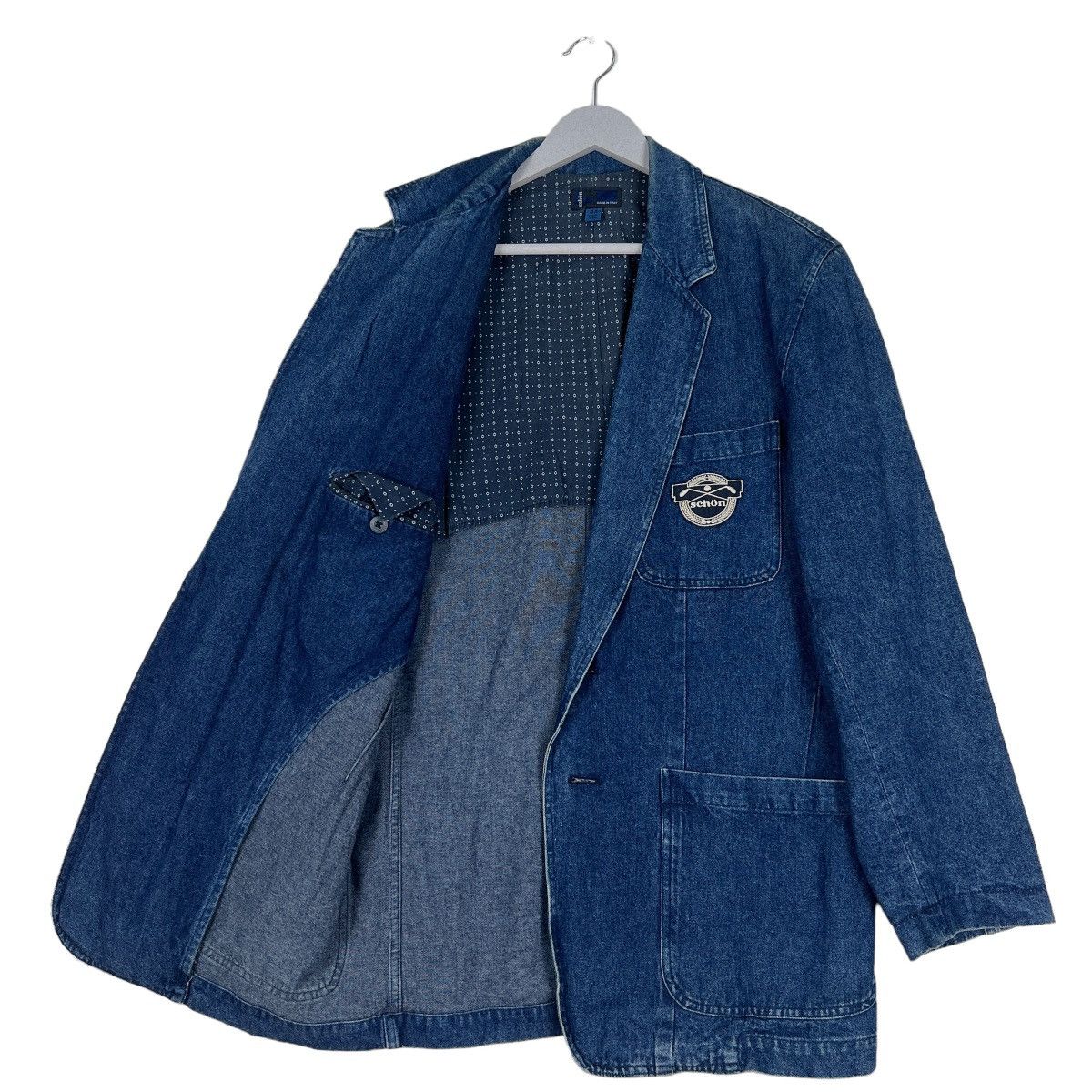 Mila Schon 🔥 SCHON DENIM BLAZER JACKET MADE IN ITALY Size US S / EU 44-46 / 1 - 9 Thumbnail
