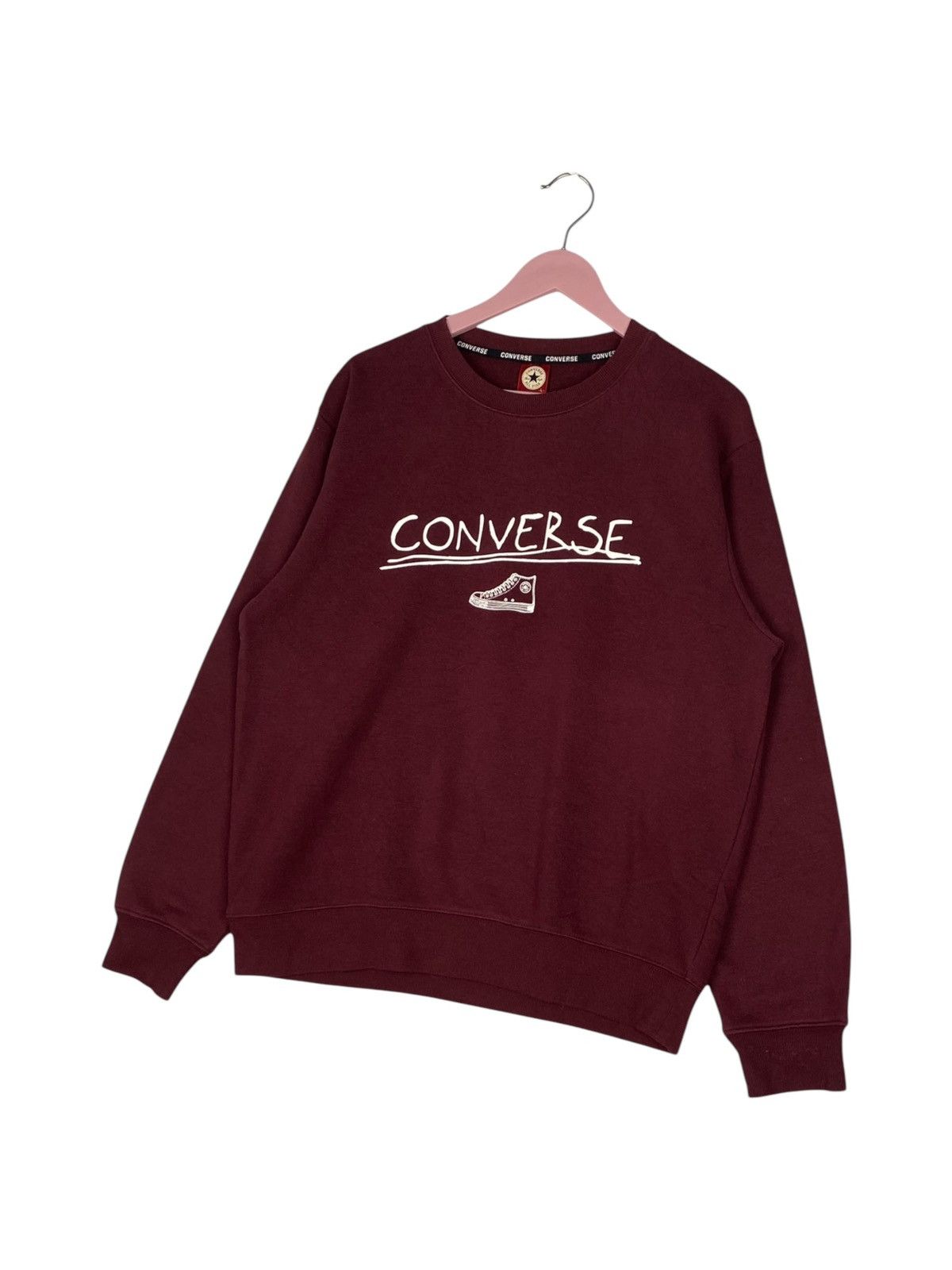 Converse × Vintage Vintage Converse Crewneck Sweatshirt Red Size US L / EU 52-54 / 3 - 2 Thumbnail