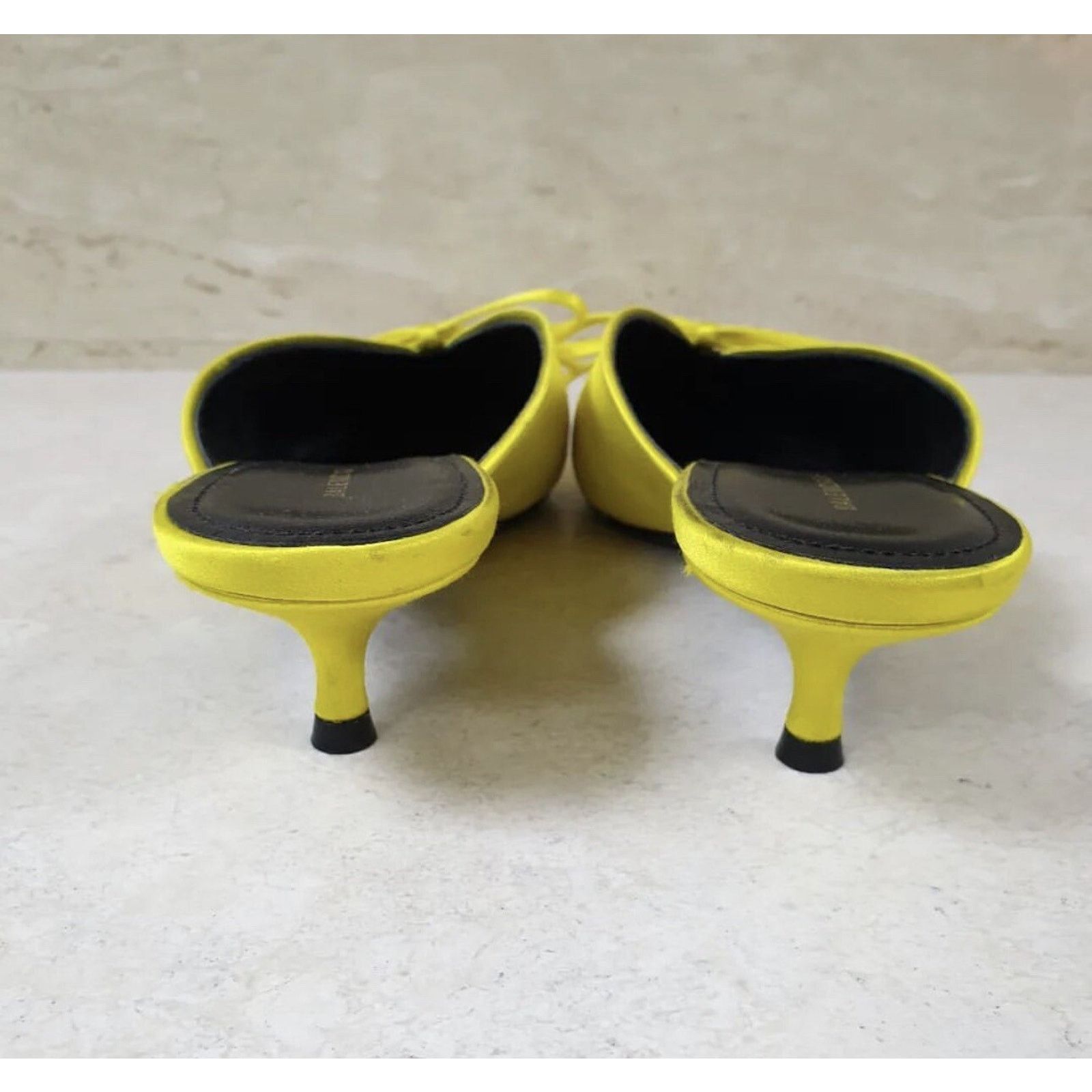 Balenciaga Balenciaga Yellow Textile Mules Sz.38 Size US 8 / IT 38 - 4 Thumbnail