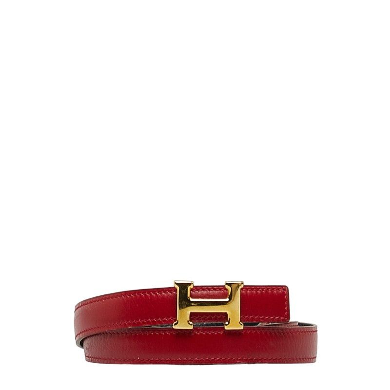 image of Hermes Box Constance H Belt in Red, Women's