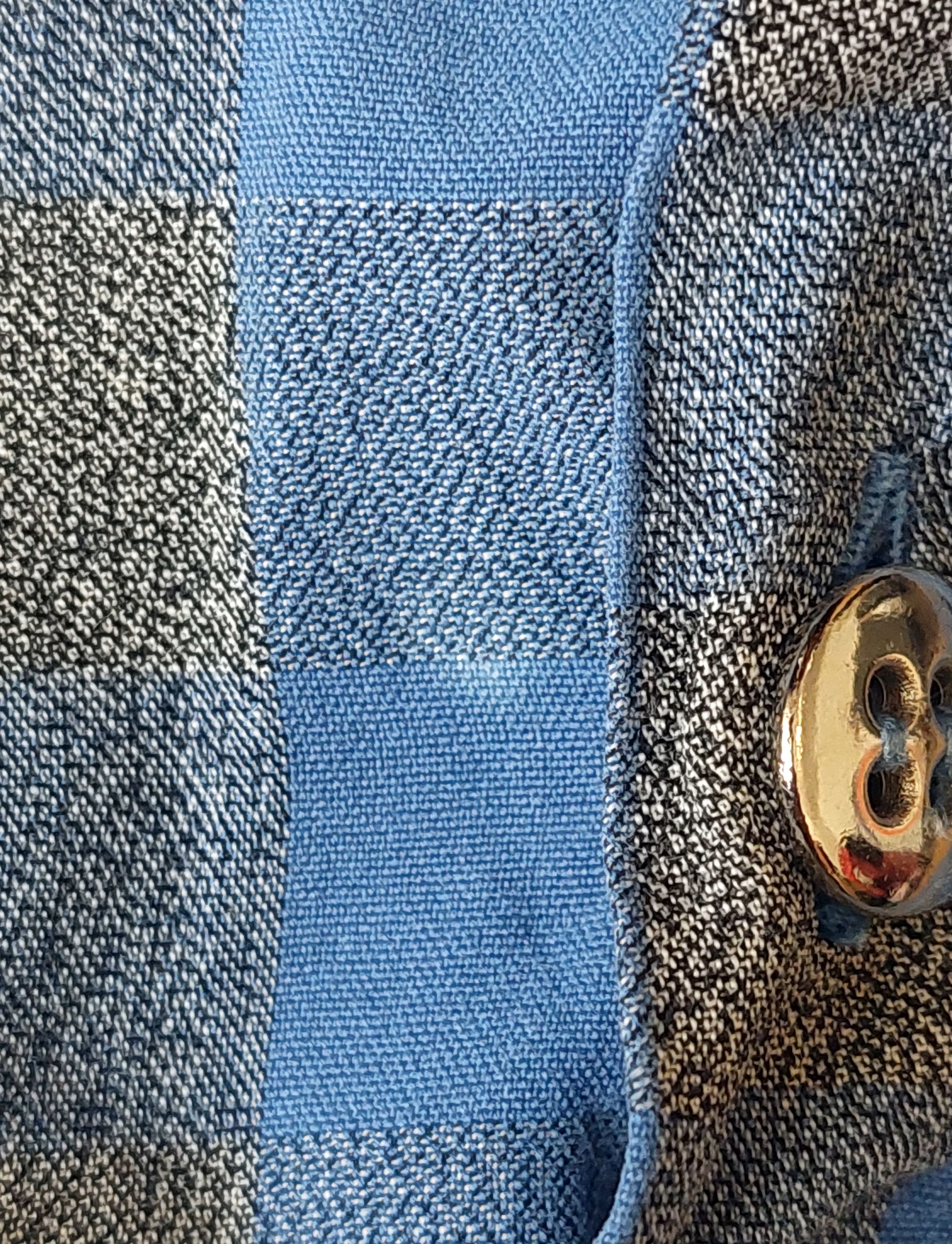 Claude Montana Claude Montana Paris Blue Check Shirt Vintage 80s Size US S / EU 44-46 / 1 - 17 Thumbnail