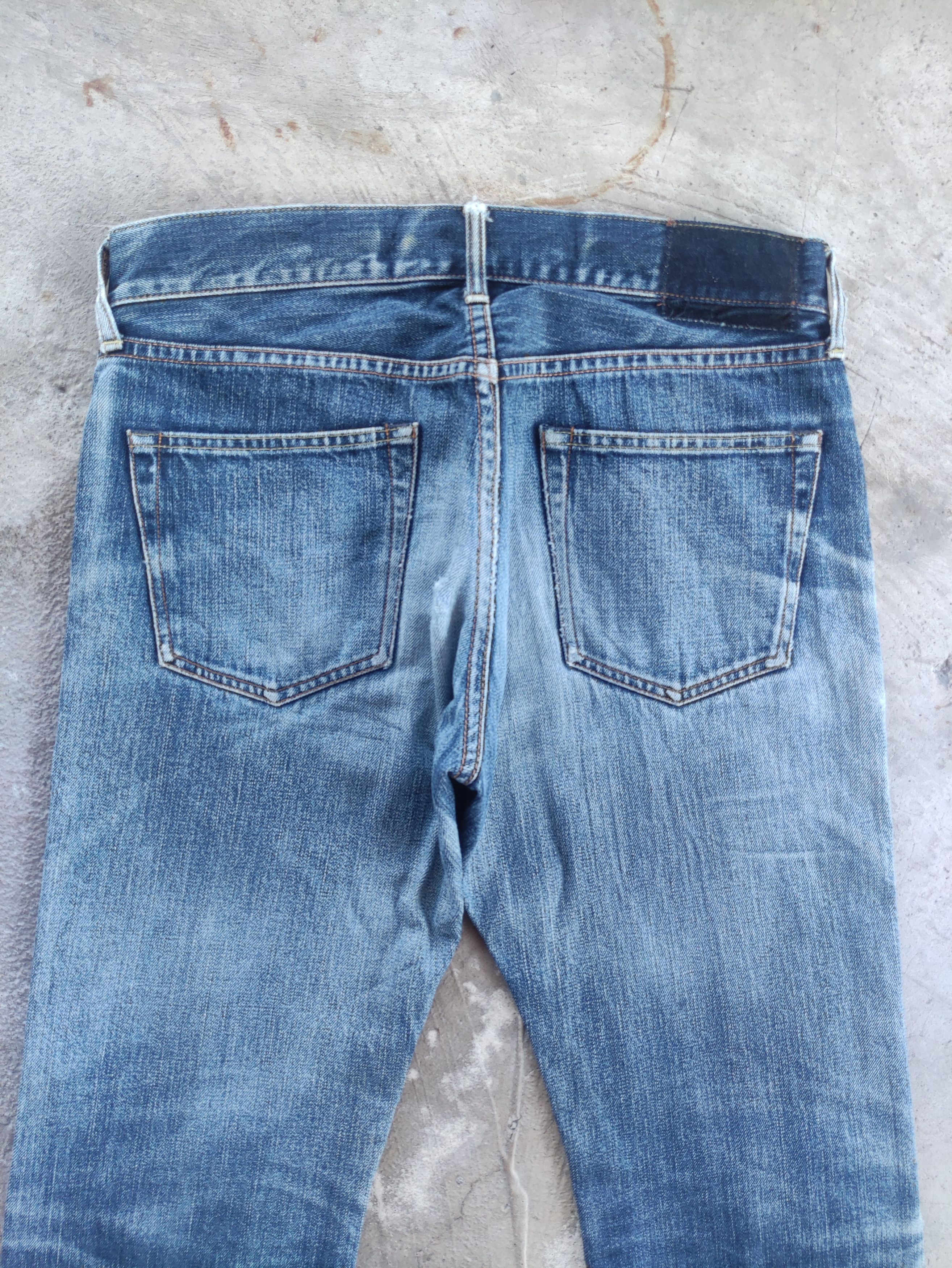 Japanese Brand Vintage Back Number Jean Distressed Faded Denim Pants Size US 33 - 9 Thumbnail