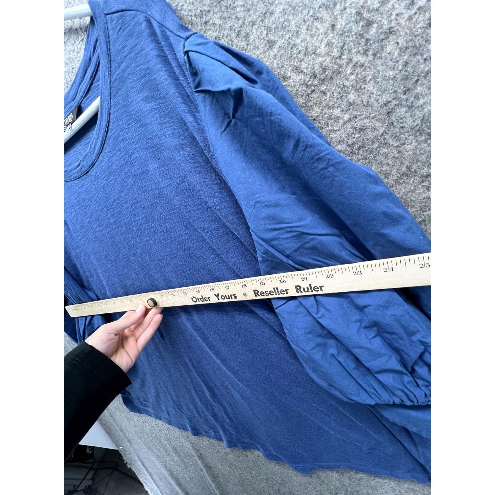 Ralph Lauren VINTAGE? No. Lauren Ralph Lauren Shirt Womens XL Blue Crew Neck Puff 3/4 Sleeve Jersey Top Size XL / US 12-14 / IT 48-50 - 4 Thumbnail