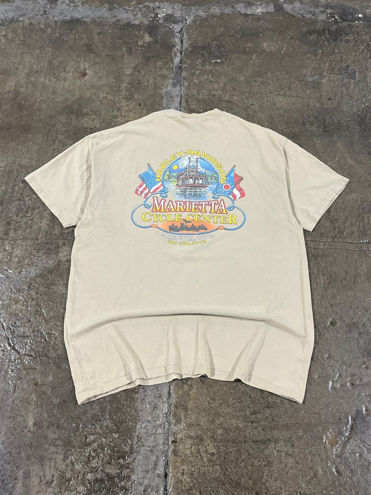 Harley Davidson × Vintage Crazy Vintage Y2K Harley Davidson Logo Biker Tee Shirt Size US XL / EU 56 / 4 - 2 Thumbnail