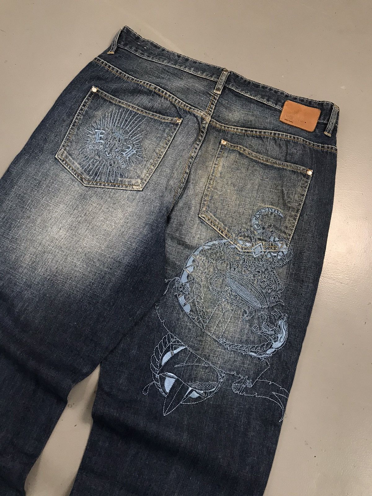 Ecko Unltd. × Vintage Vintage rare ECKO UNLTD snake 🐍 embroidered denim Size US 36 / EU 52 - 2 Thumbnail