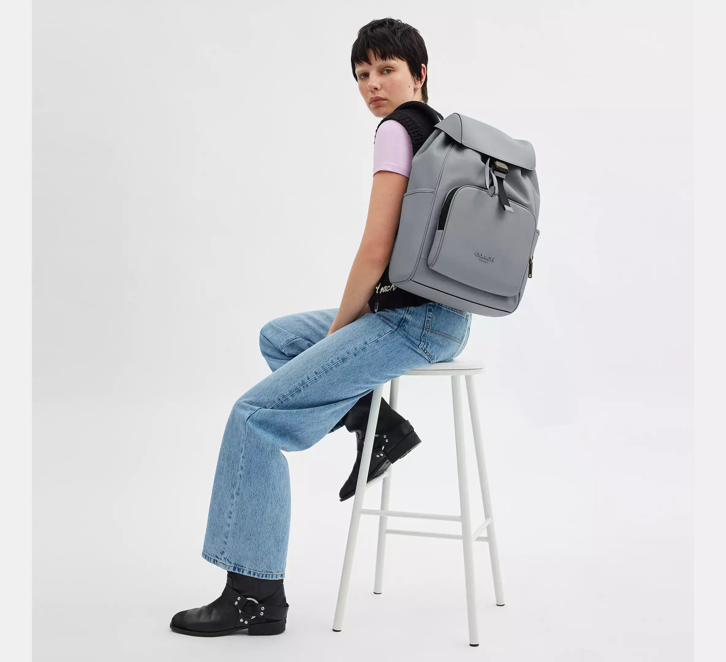Coach Racer Backpack In Smooth Leather CU112 Size ONE SIZE - 5 Thumbnail