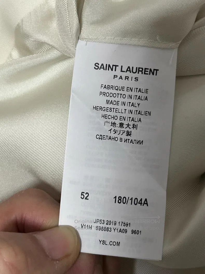 Saint Laurent Paris Saint Laurent Paris Double Breasted Suit Ivory White Size US L / EU 52-54 / 3 - 5 Thumbnail