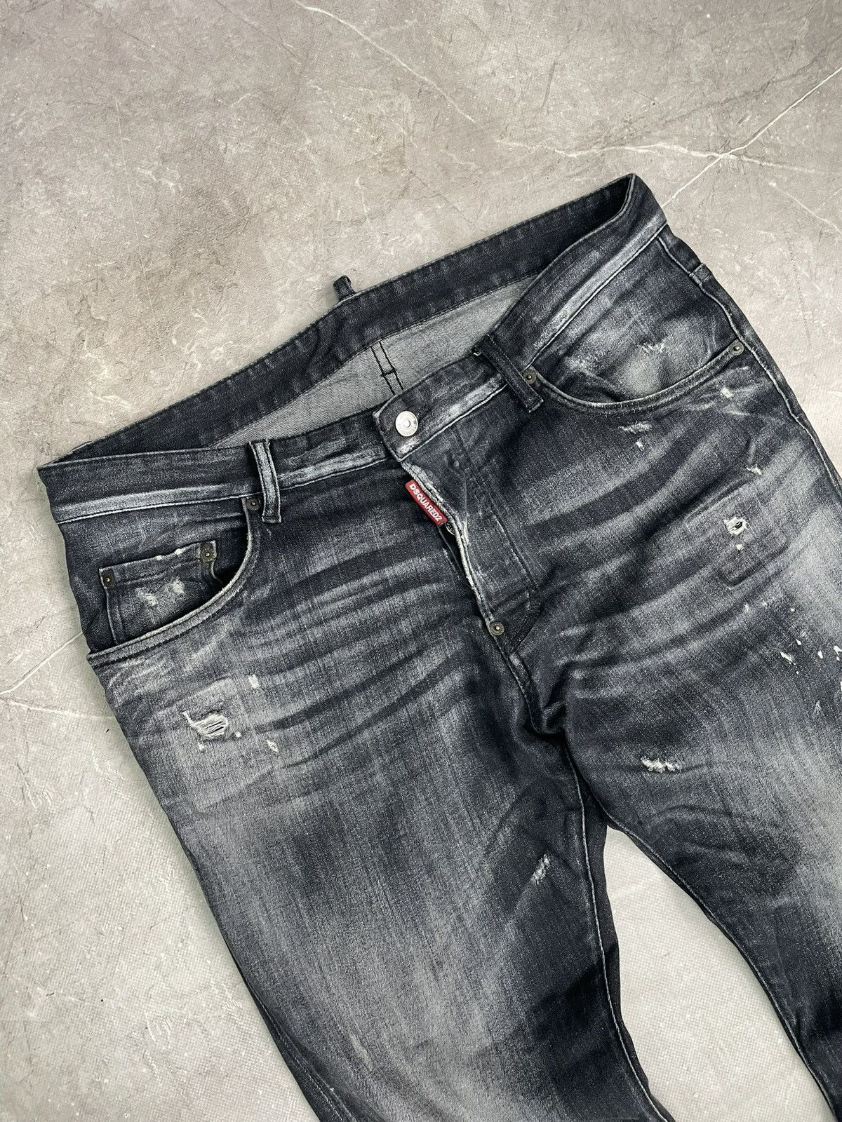 Dsquared2 Dsquared2 Stretch Jeans Distressed Black Pants Size US 34 / EU 50 - 4 Thumbnail
