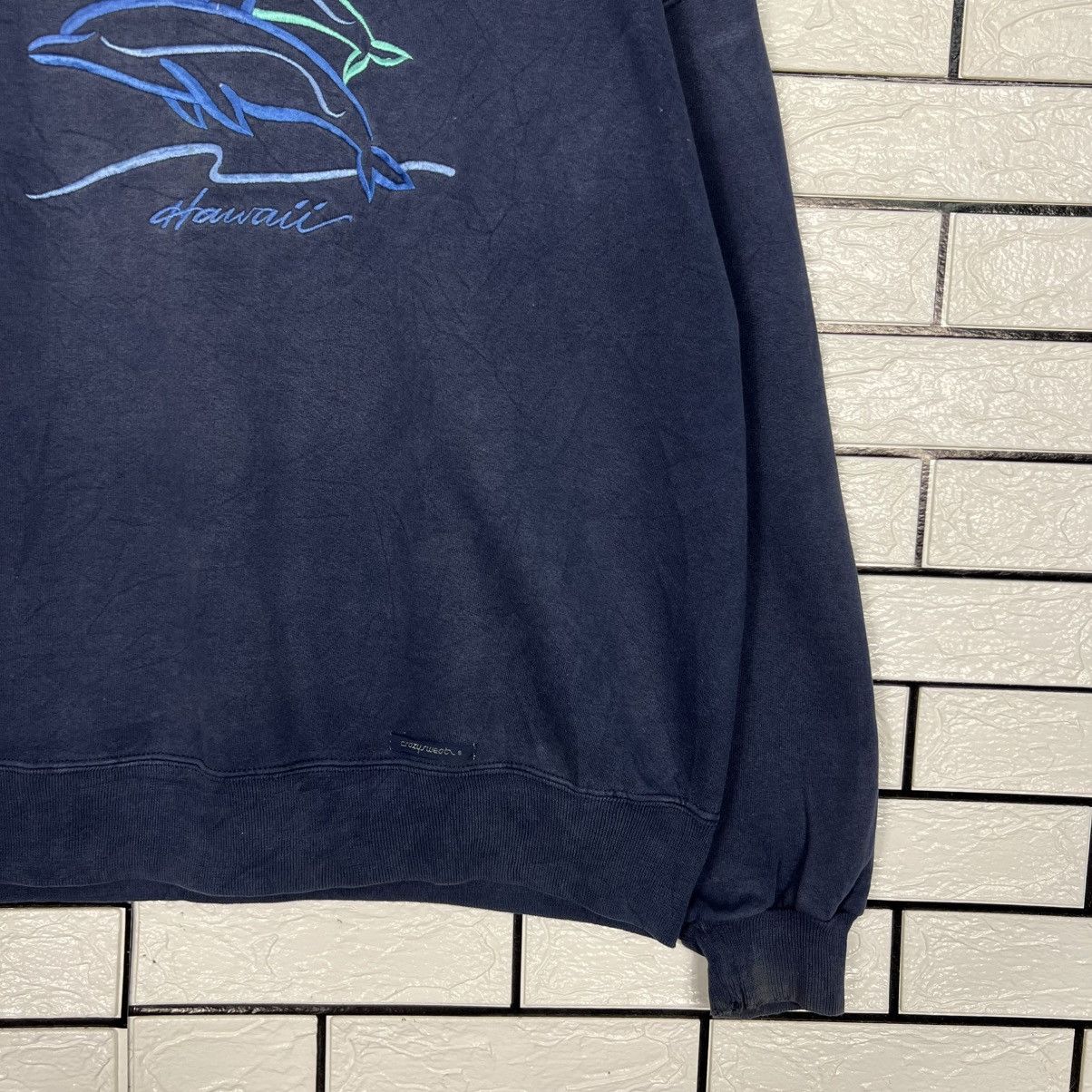 Vintage 90s CRAZYSHIRT Hawaii Dolphin Big Logo Sweatshirt #4173-C191 Size US L / EU 52-54 / 3 - 7 Thumbnail