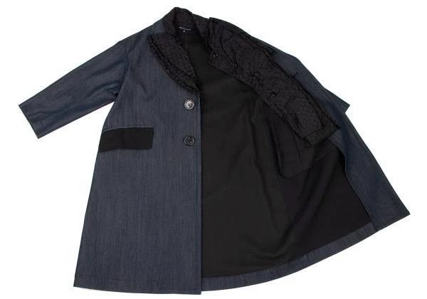 Other Comme Des Garcons Dark Blue Retro Floral Collar Design Top Size M / US 6-8 / IT 42-44 - 5 Thumbnail
