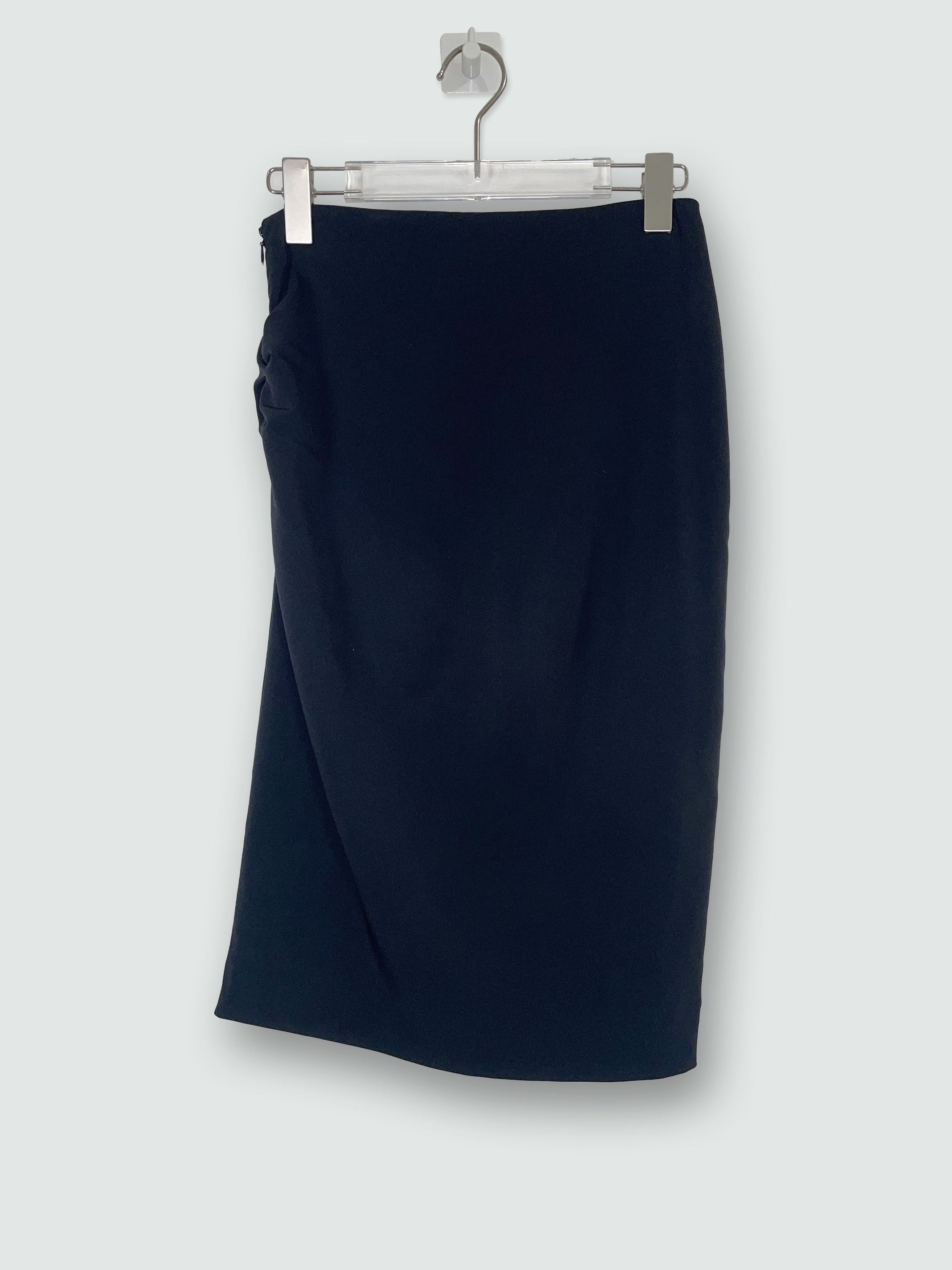 Balenciaga Black Side Ruched Skirt | Size FR34 XSmall Size 25" / US 0 / IT 36 - 2 Thumbnail