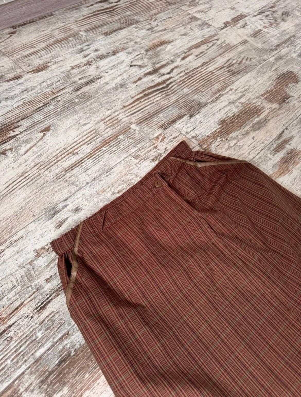 Versace Gianni Versace Plaid Wrap-Effect Pencil Skirt, Y2K Business Size 30" / US 8 / IT 44 - 2 Thumbnail