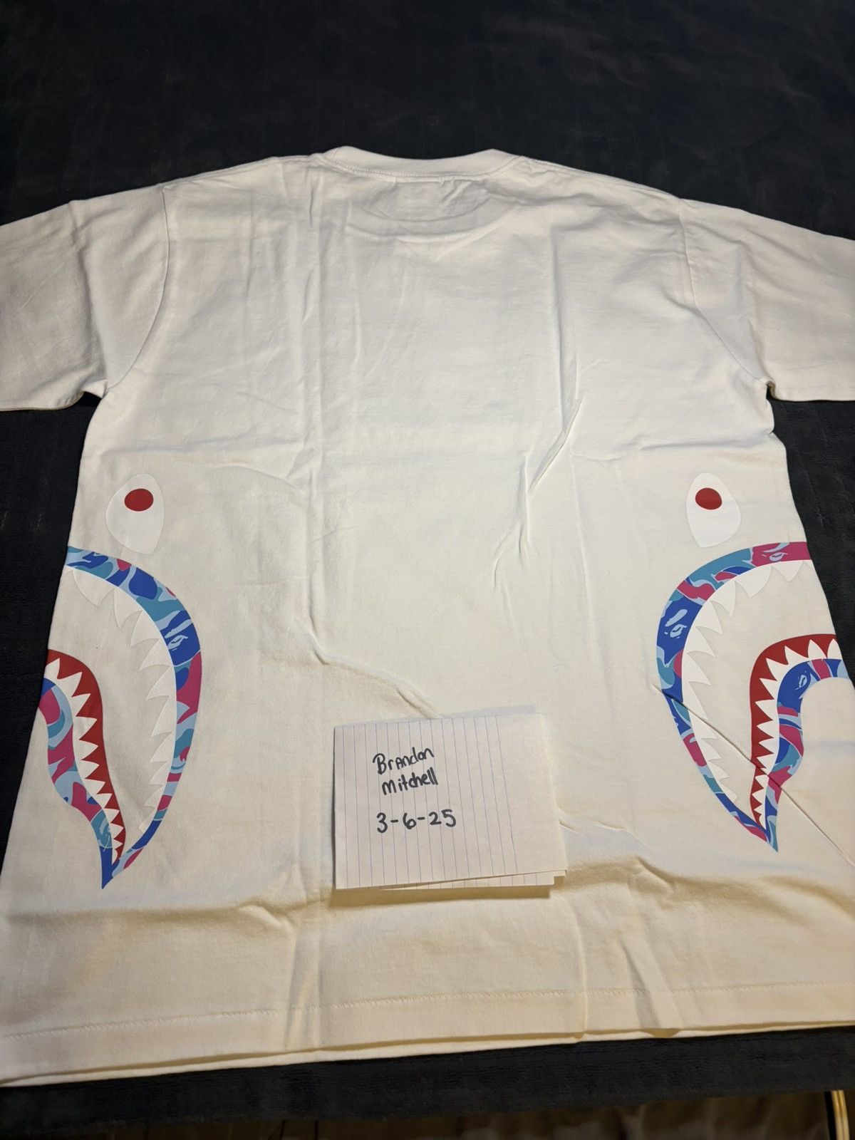 Bape Marble side shark T-shirt