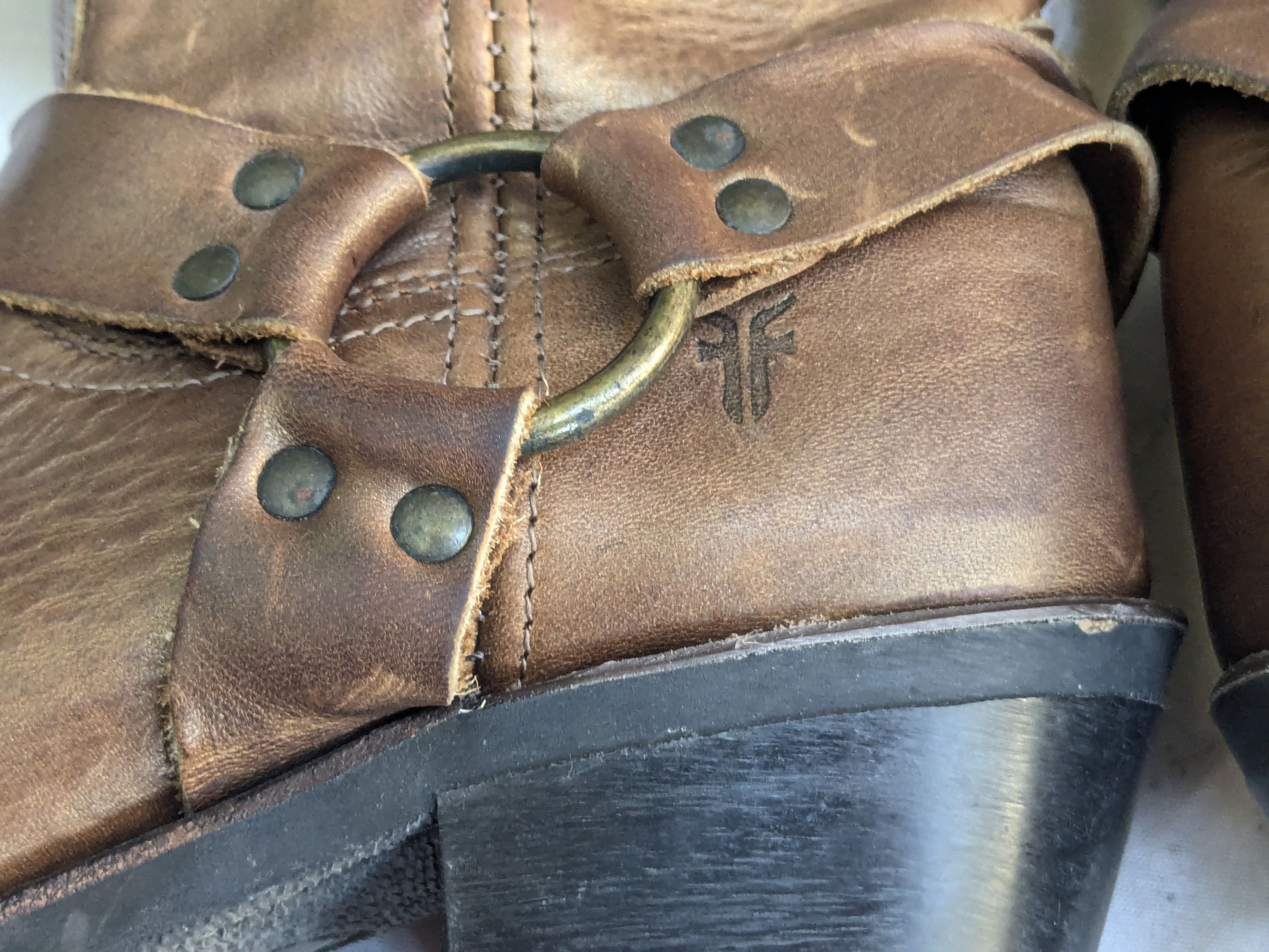 Frye Vintage Frye Harness Brown Leather 8 M Leather Buckle Size US 8 / EU 41 - 7 Thumbnail