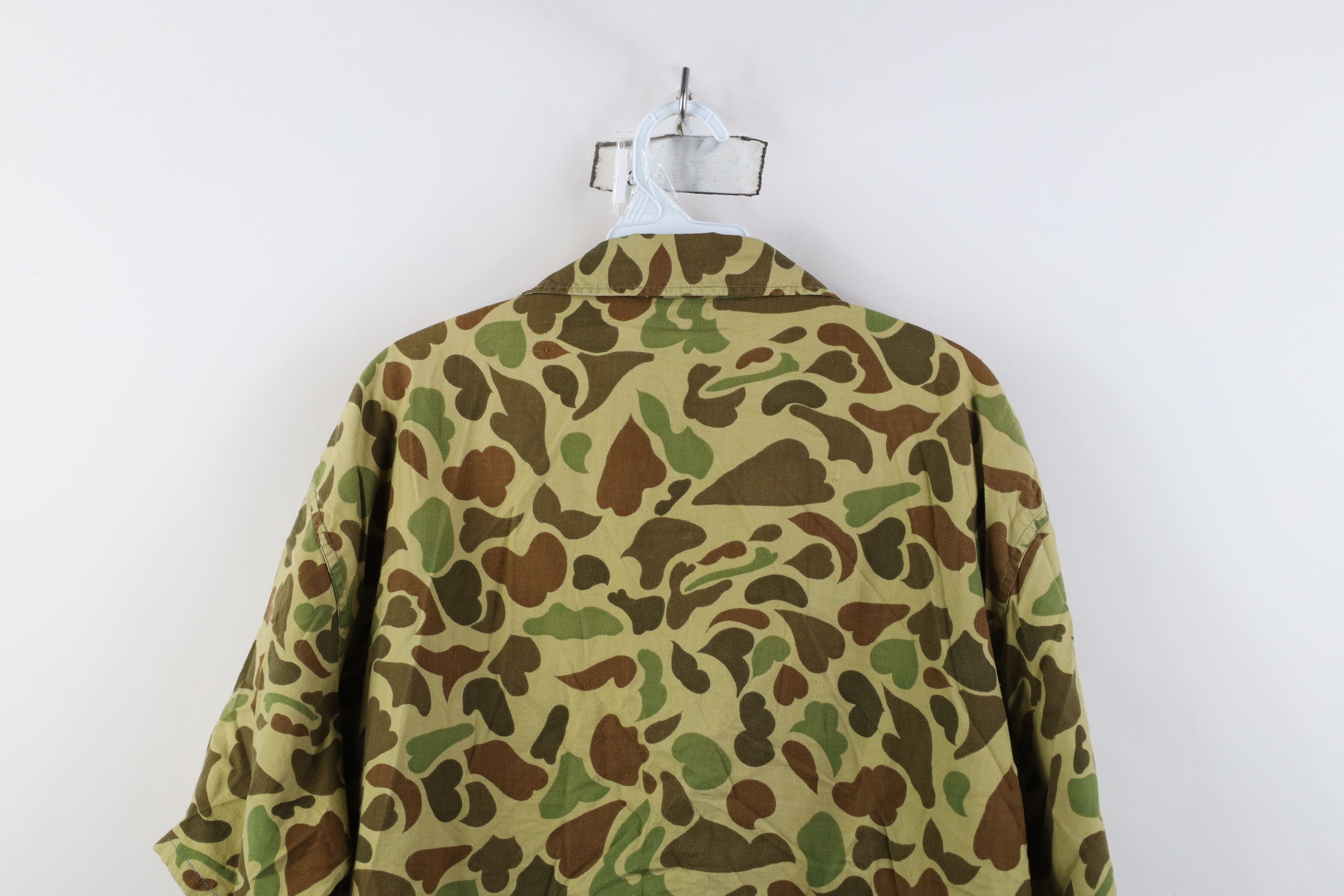 Vintage Vintage 70s Streetwear Camouflage Short Sleeve Shirt Jacket Size US XL / EU 56 / 4 - 14 Thumbnail
