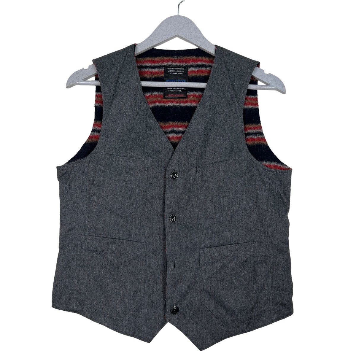 Japanese Brand 🔥 NICOLE CLUB FOR MEN MOHAIR LINING VEST Size US S / EU 44-46 / 1 - 1 Thumbnail
