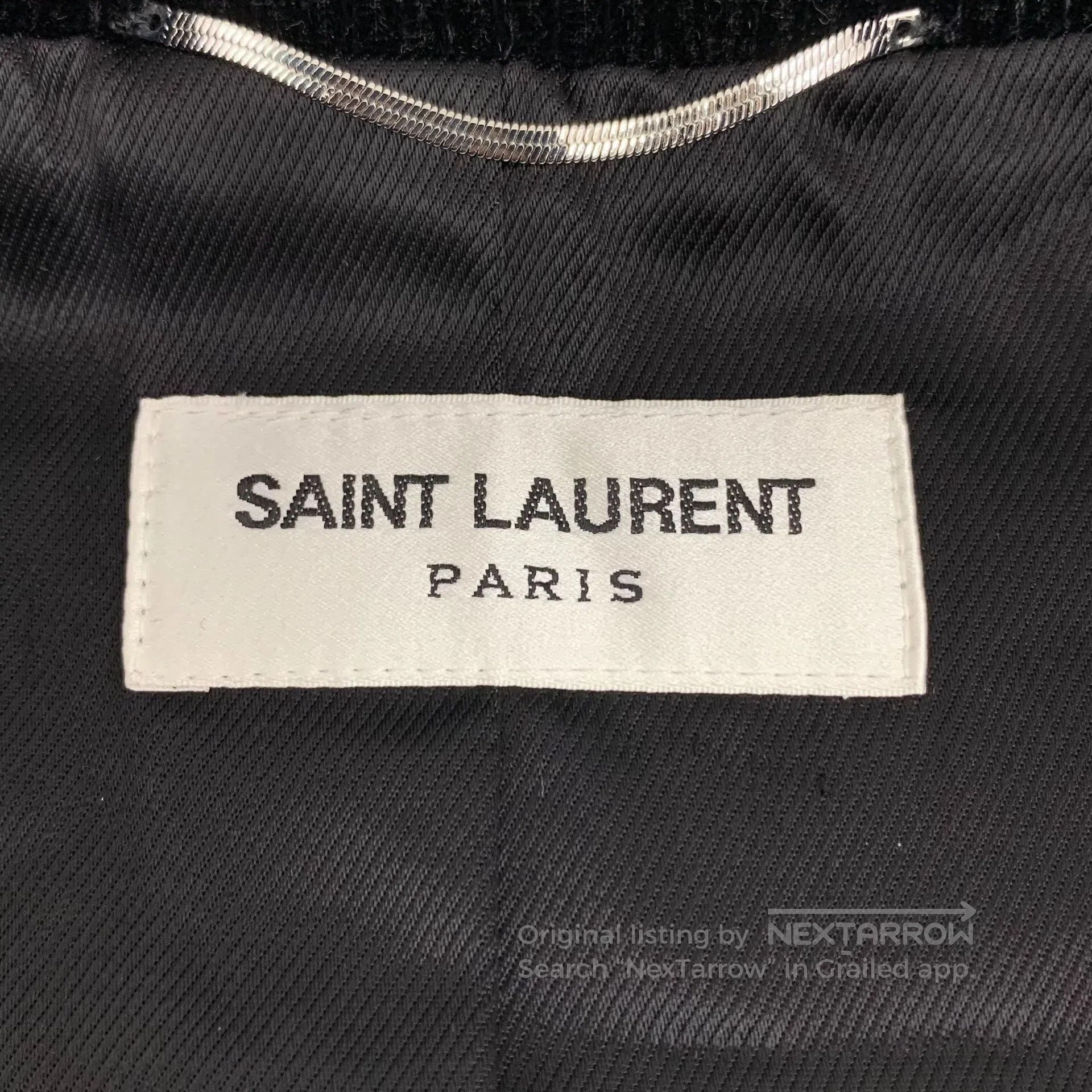 Saint Laurent Paris Saint Laurent Paris Olive Green Cotton Stand Collar Single Size US M / EU 48-50 / 2 - 5 Thumbnail