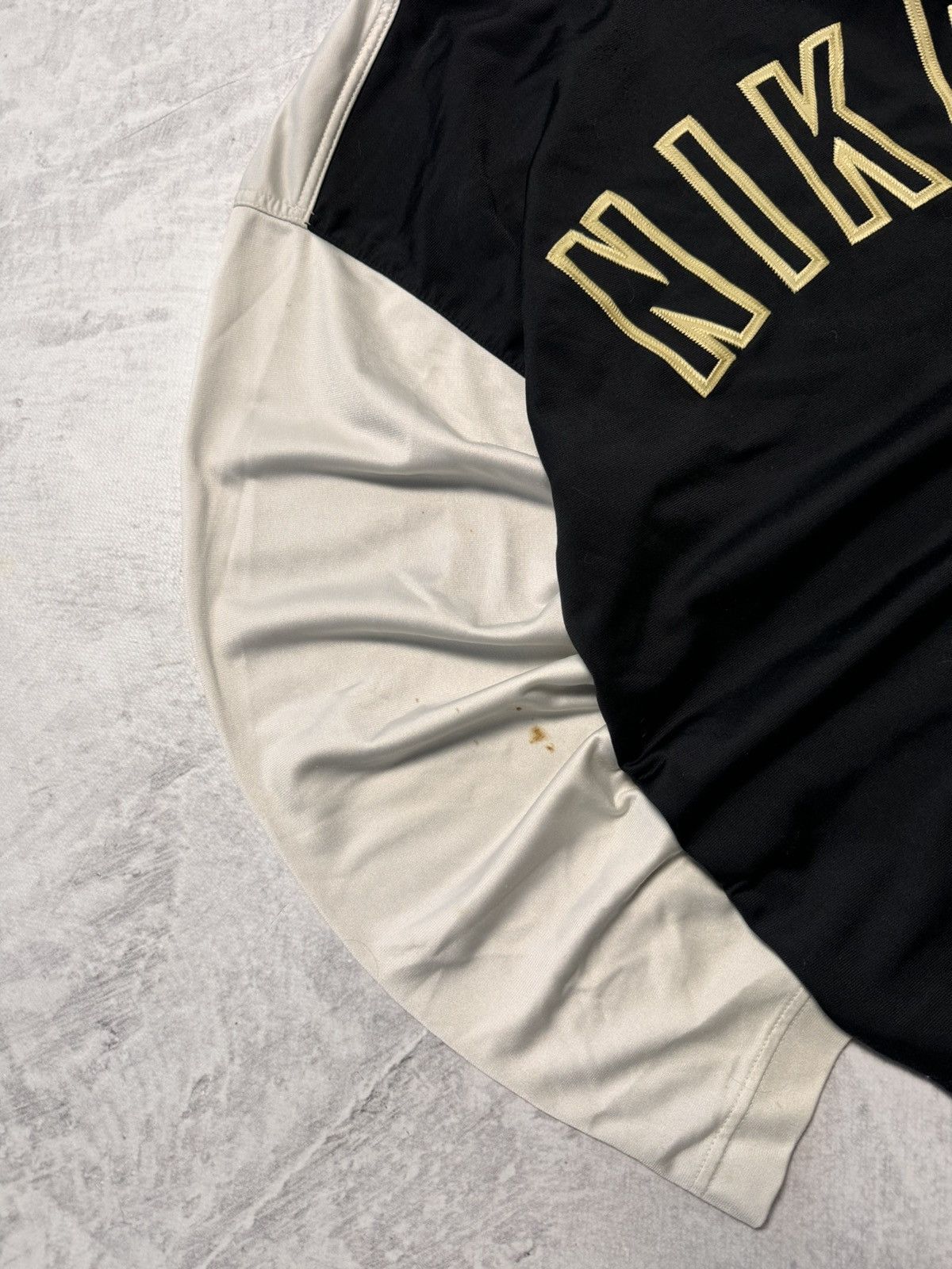 Nike × Vintage 00s Nike Vintage Big Logo Drill Hoodie Y2K Size US XL / EU 56 / 4 - 2 Thumbnail