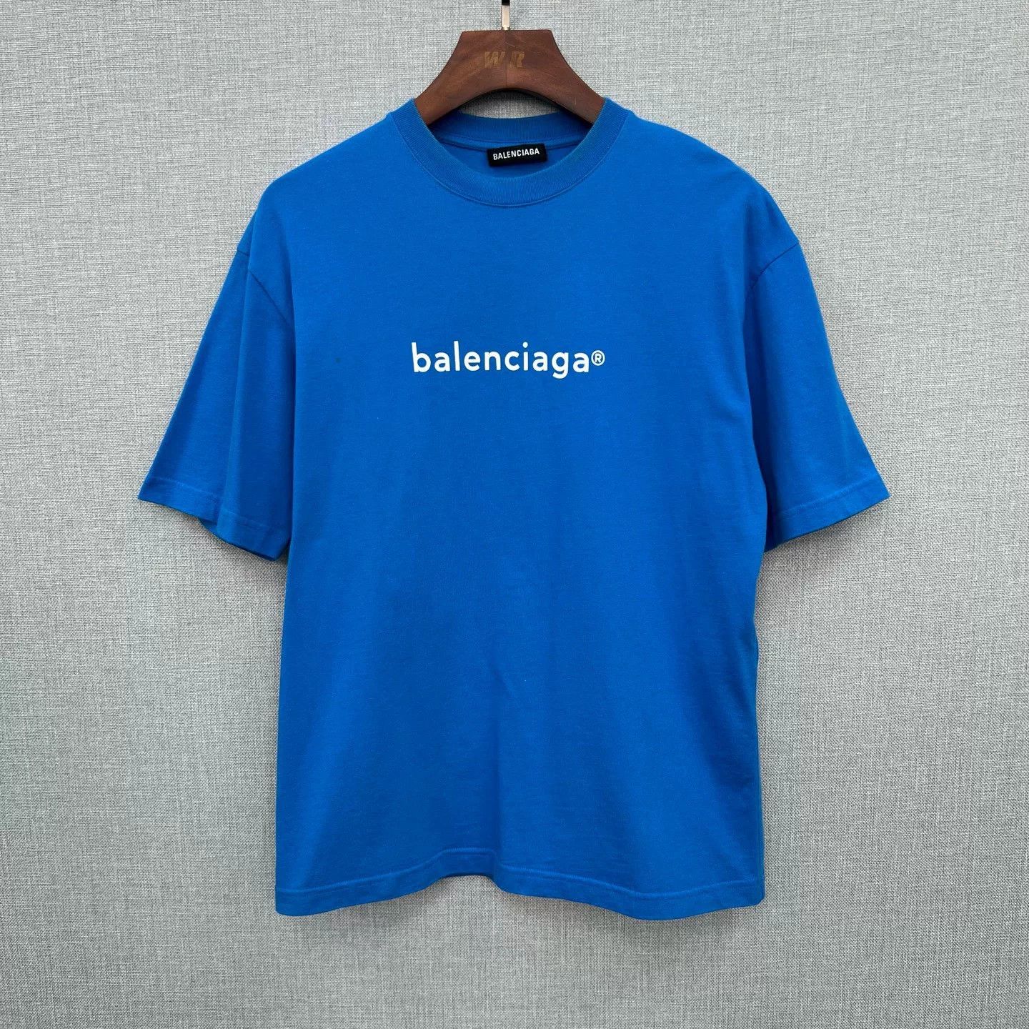 Balenciaga Balenciaga Blue Logo Print T-Shirt Size XXS / US 00 / IT 34 - 1 Thumbnail