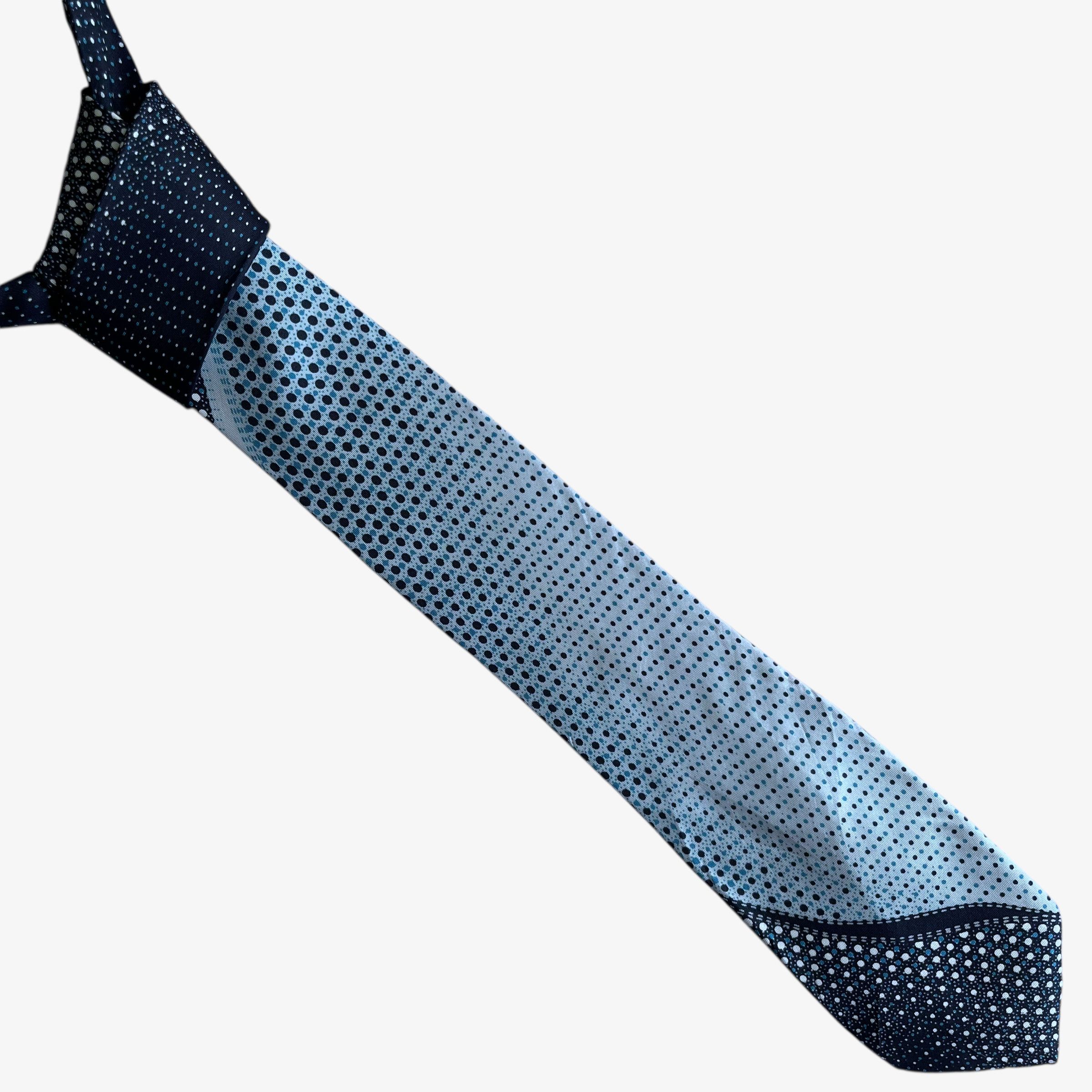 Lanvin Vintage 80s Lanvin Geometric Polka Dot Print Silk Tie Size ONE SIZE - 1 Thumbnail