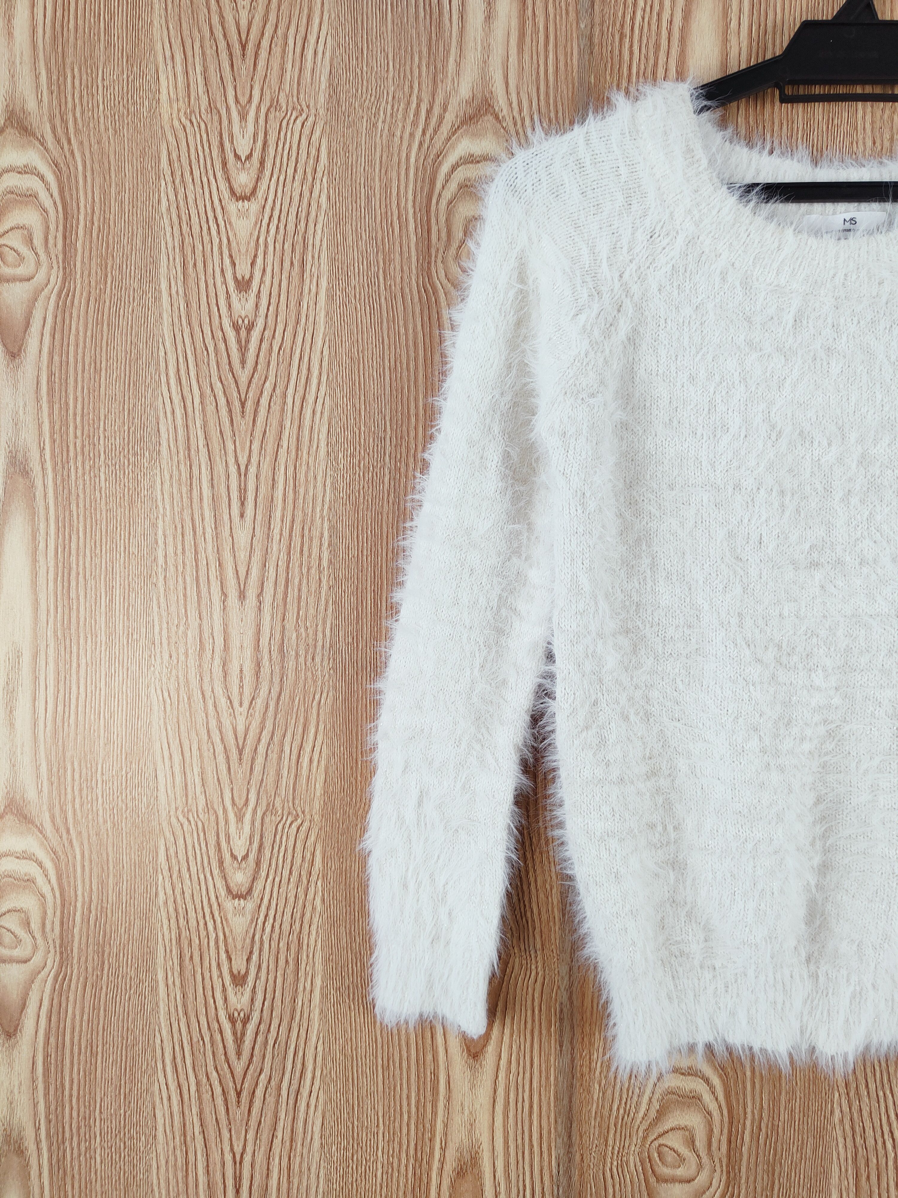 Japanese Brand × Vintage MS Cream Fur Mohair Knitwear Size M / US 6-8 / IT 42-44 - 3 Thumbnail