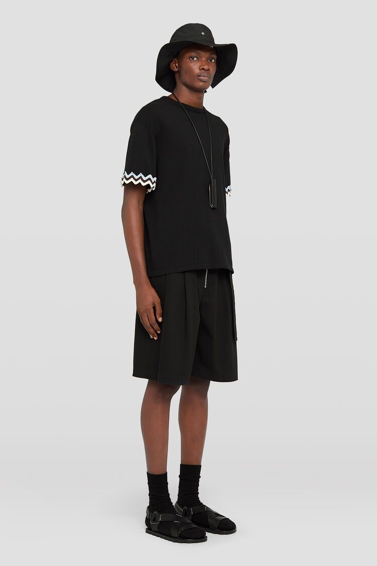Jil Sander o1w1db10825 Crew-Neck T-Shirt in Black Size US M / EU 48-50 / 2 - 3 Thumbnail