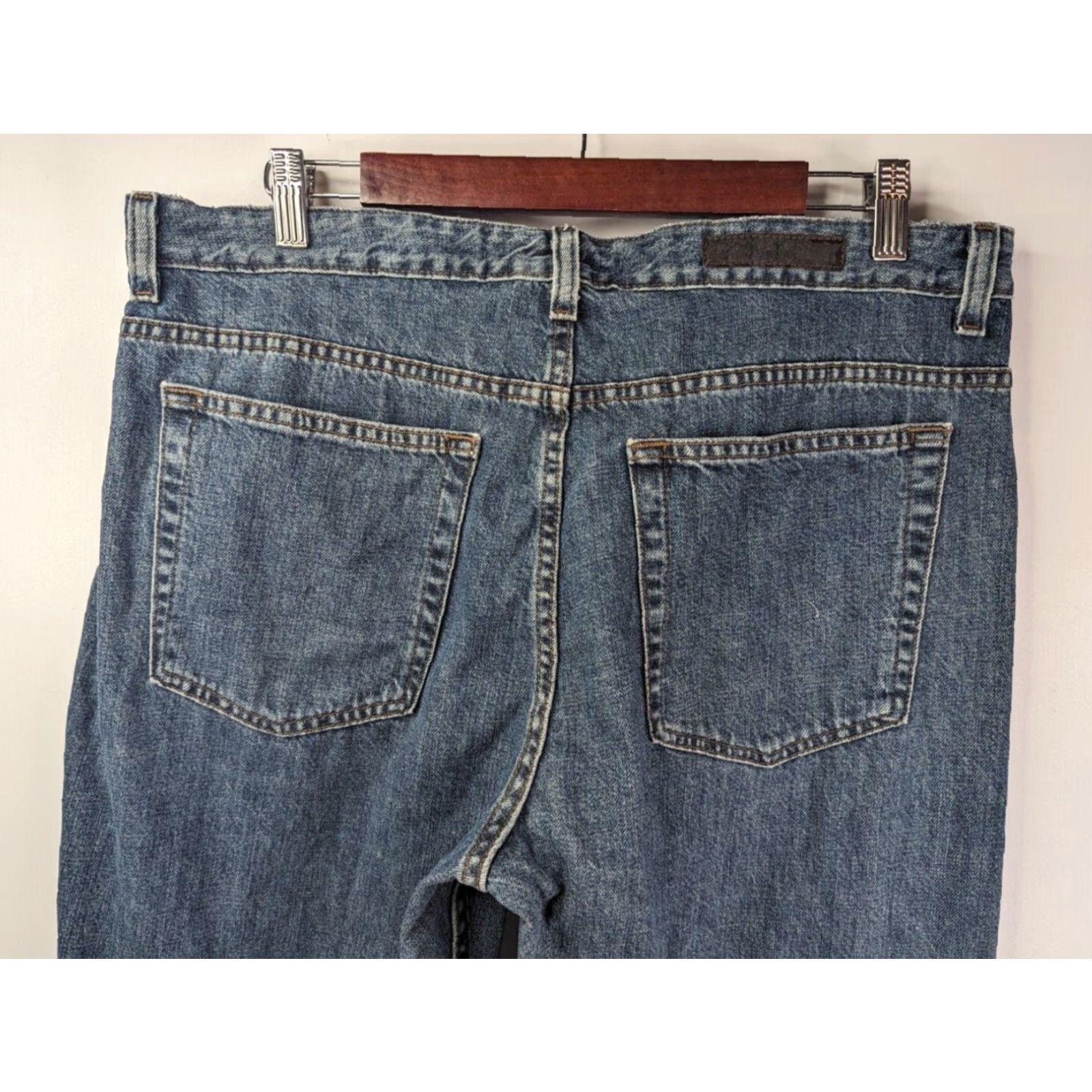 Lee VINTAGE Lee Riveted Jeans Womens Size 16 Petite High Rise Straight Denim 5-Pocket Blue 90s Grunge Y2K Mens Womens Girls? Size 38" / US 16 / IT 52 - 5 Thumbnail
