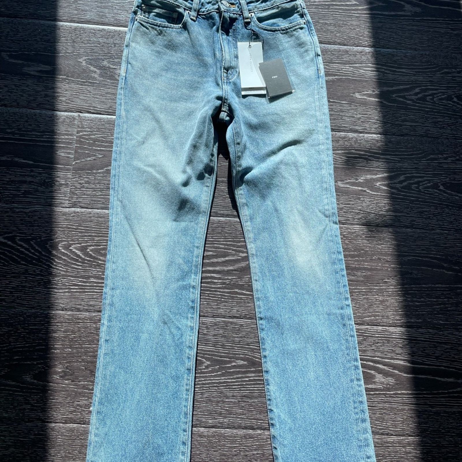 John Elliott JOHN ELLIOTT HIGH RISE STRAIGHT JEANS SIZE 25 LIGHT DENIM Size 25" / US 0 / IT 36 - 6 Thumbnail