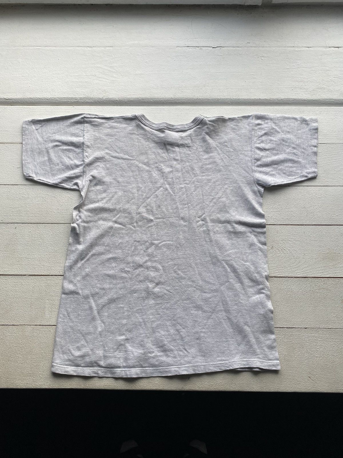 Champion × Vintage 1980s CHAMPION GREY T SHIRT USA SINGLE STITCH RARE MENS LARG Size US L / EU 52-54 / 3 - 7 Thumbnail