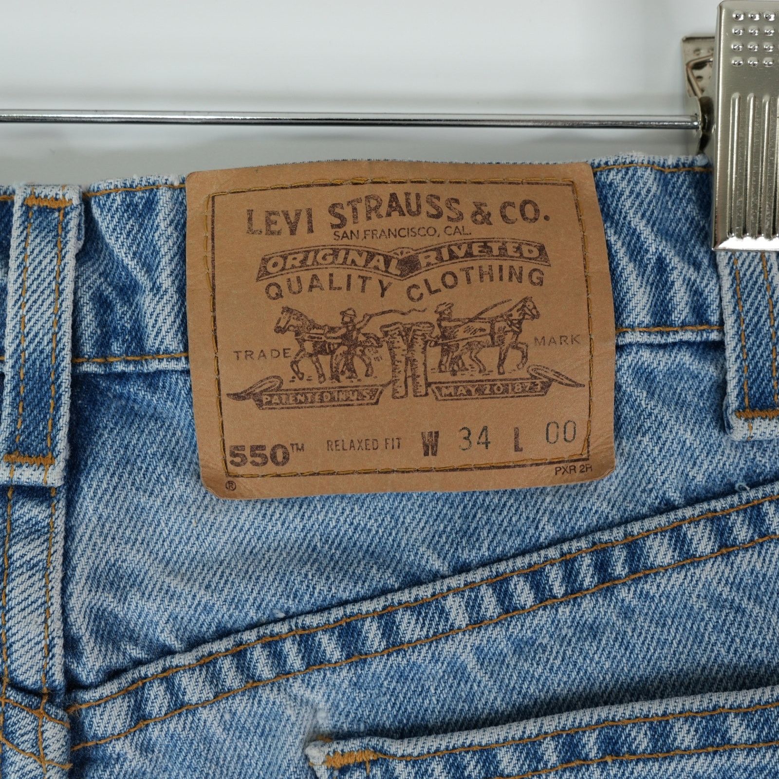 Levi's Levis 550 Shorts Mens 34x10.5 Blue Relaxed Fit Orange Tab Size US 34 / EU 50 - 10 Thumbnail