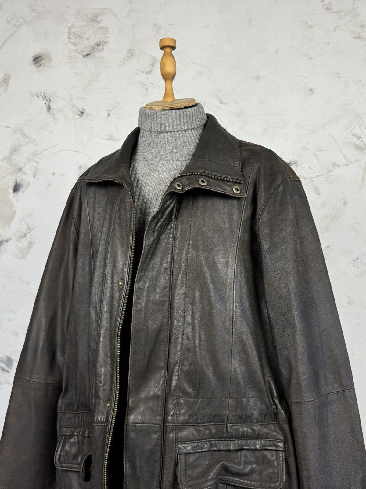 Vintage Vintage Leather Trench Coat Long Jacket Size M - L 44 Size US L / EU 52-54 / 3 - 5 Thumbnail