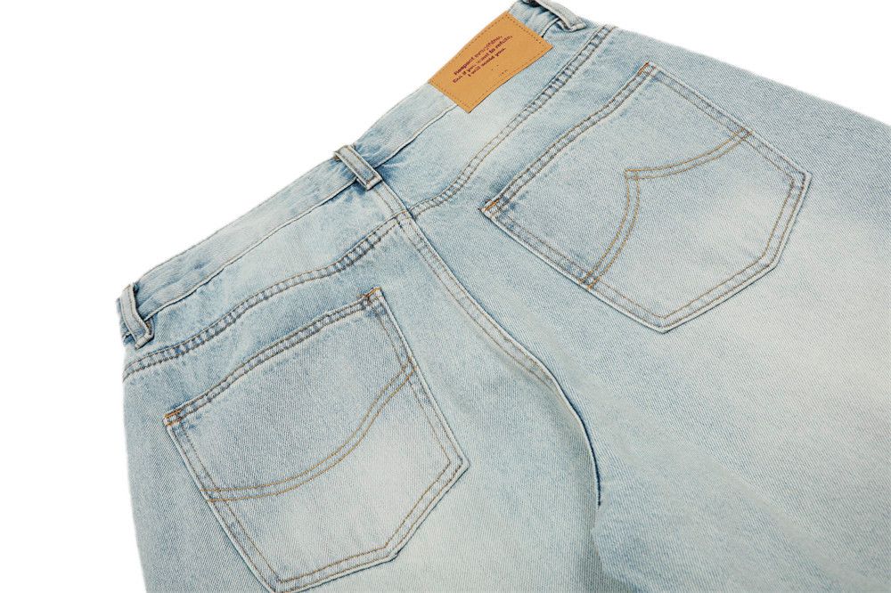 Japanese Brand × Jean Retro punk loose straight men's distressed casual jeans Size US 32 / EU 48 - 5 Thumbnail