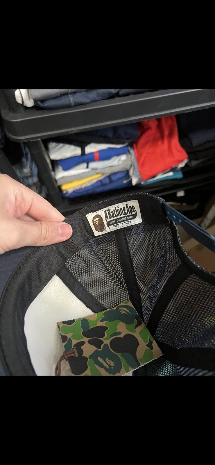 Bape BAPE X JJJJOUND COLLEGE MESH CAP Trucker Size ONE SIZE - 6 Thumbnail
