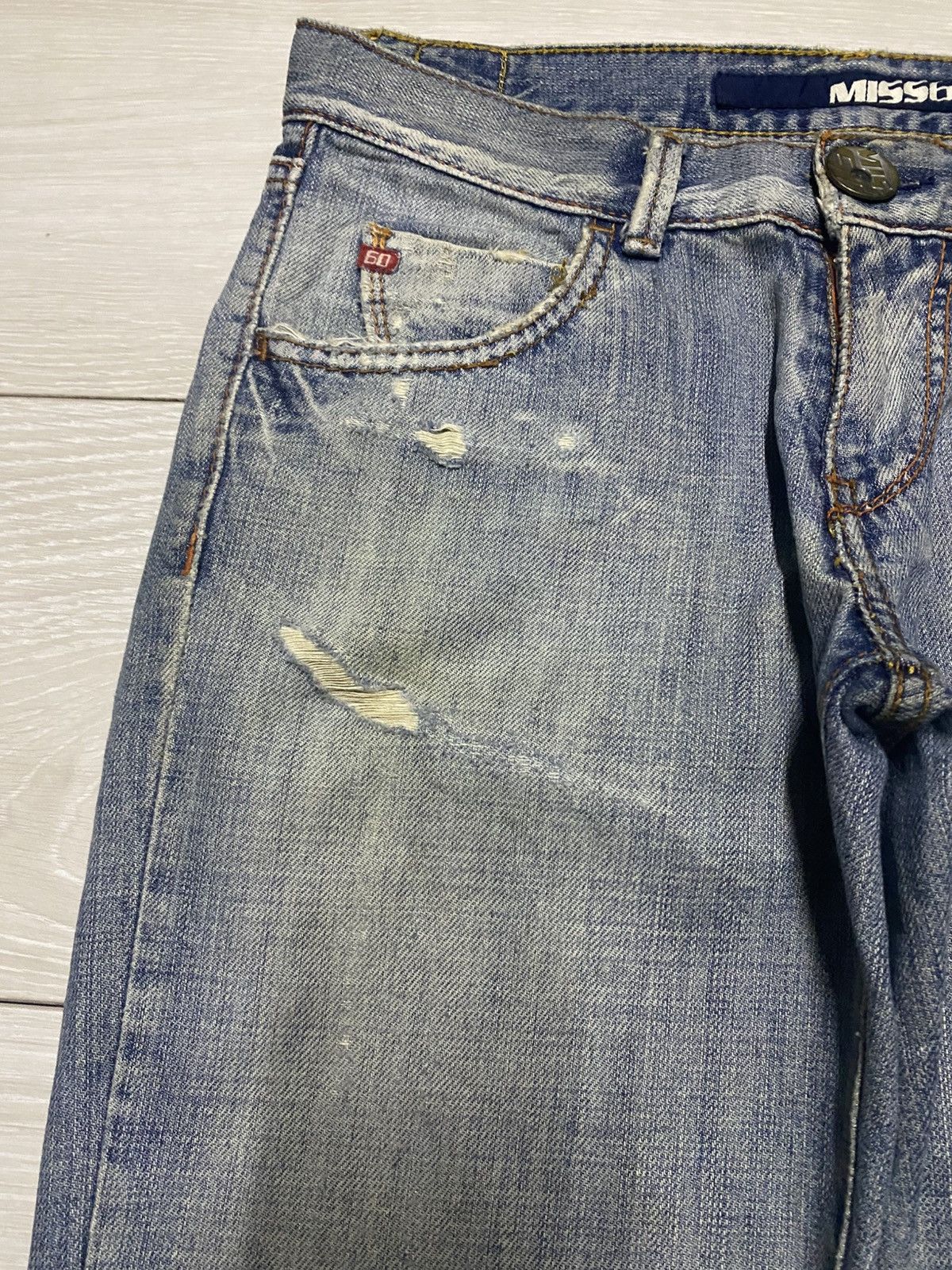 Japanese Brand Vintage Japanese Brand Miss60 Distressed Bootcut Flare Jeans Size US 30 / EU 46 - 7 Thumbnail
