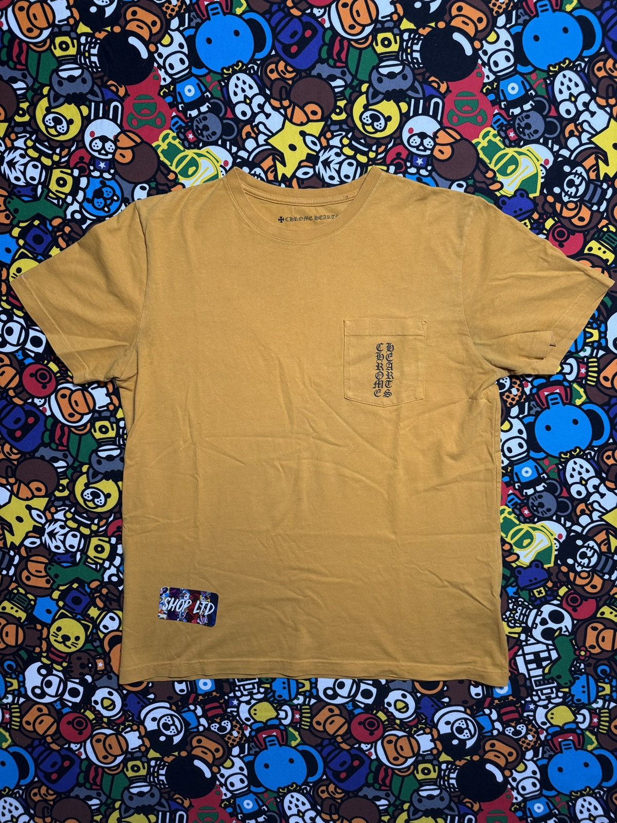 Chrome Hearts Chrome Hearts Mustard Yellow Script Logo Tee Size US L / EU 52-54 / 3 - 1 Thumbnail