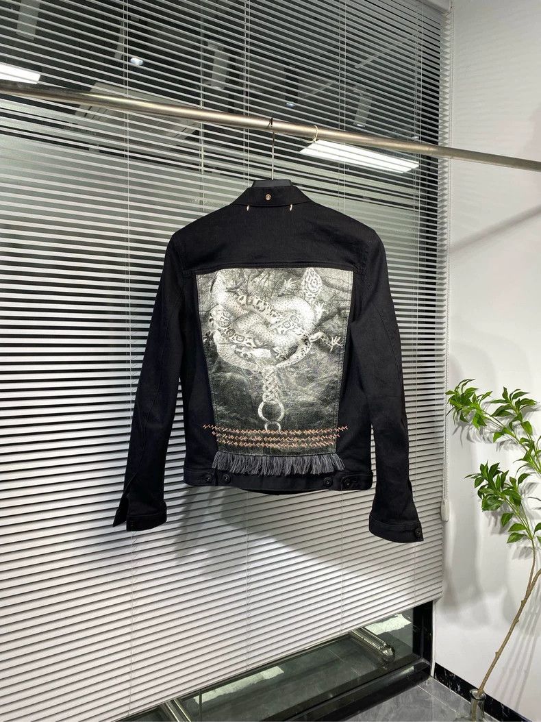 Givenchy Givenchy Black denim jacket, animal forest 3D embroidery Size US M / EU 48-50 / 2 - 1 Thumbnail