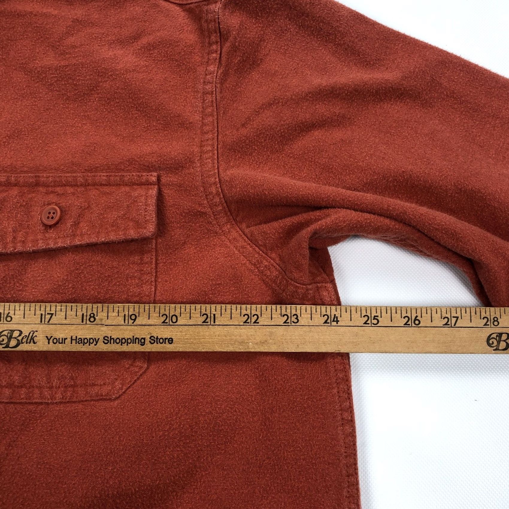 Vintage VINTAGE L.L.Bean Shirt Chamois Cloth Button-Down Long Sleeve Orange Mens Large Tall Shirt Size US L / EU 52-54 / 3 - 7 Thumbnail