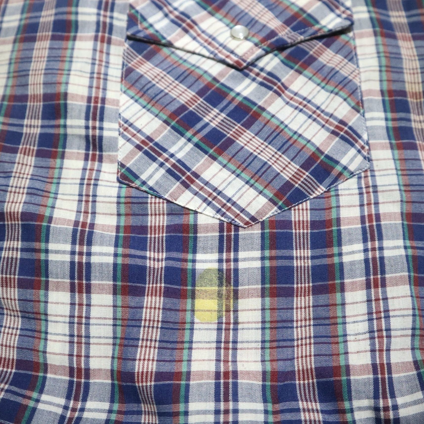 Vintage Youngbloods Shirt Cowboy Western Plaid Blue 1X Big Adult Men Snap Closure Button-Up Collared Short Sleeve Cotton Polyester Size US XL / EU 56 / 4 - 7 Thumbnail