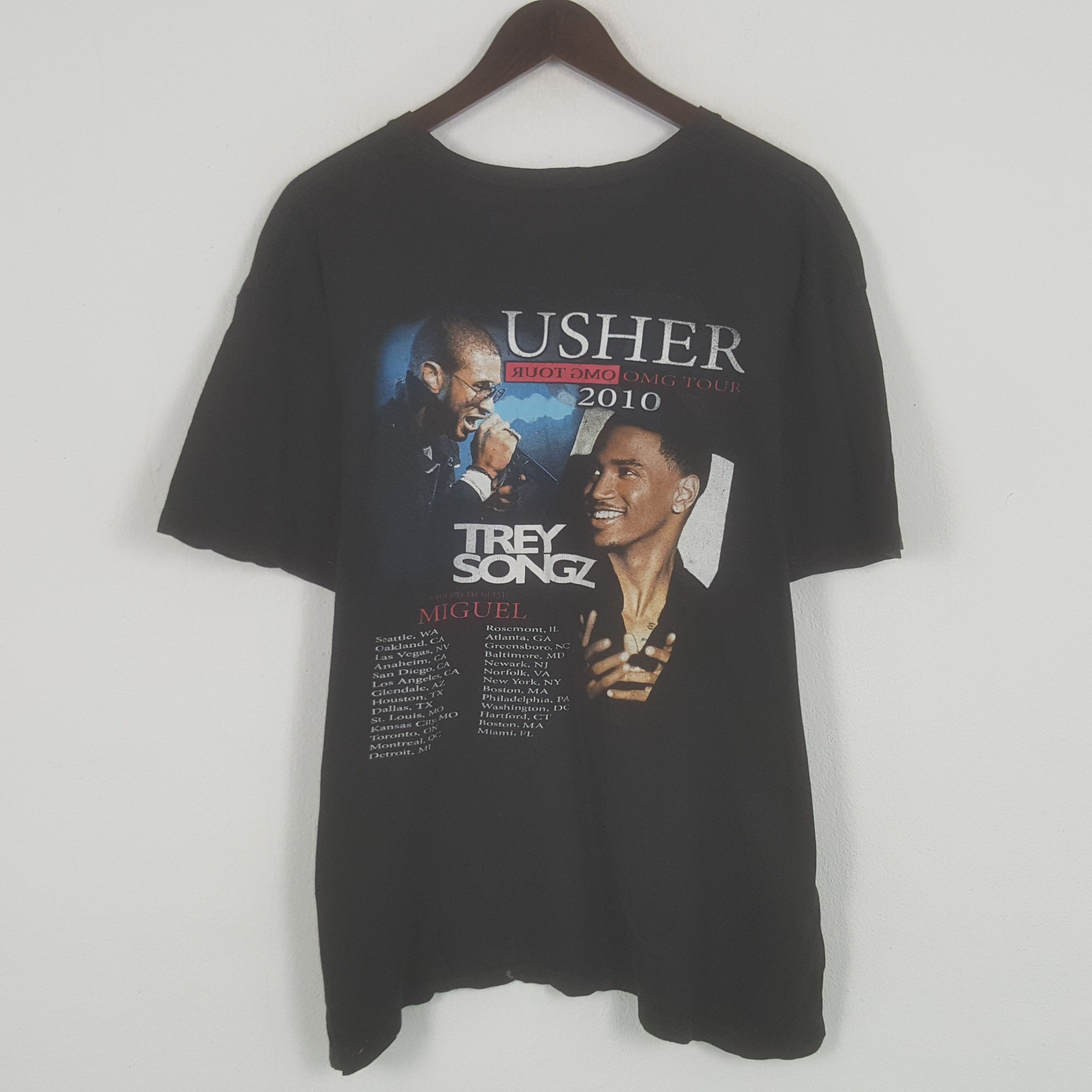 Rap Tees × Vintage Vintage Usher American Rapper Tshirt Size US L / EU 52-54 / 3 - 3 Thumbnail