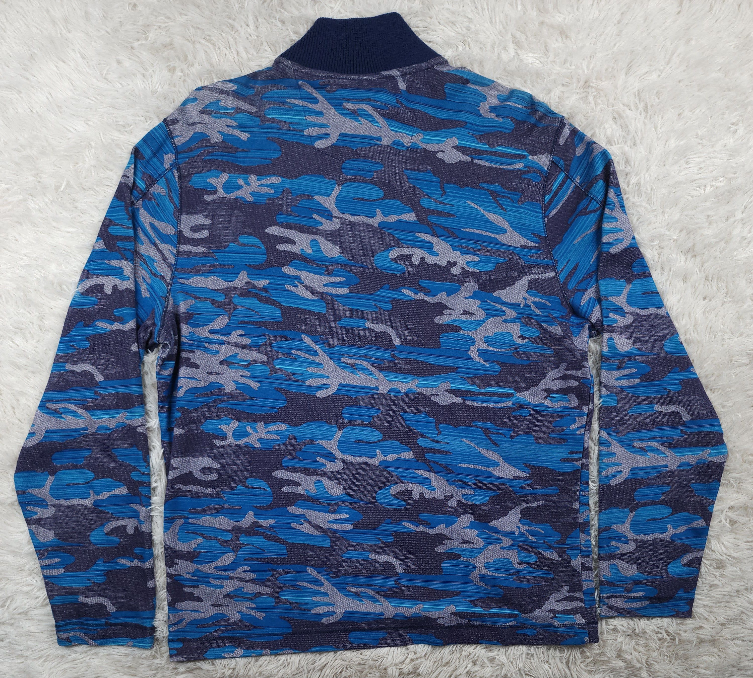 Robert Graham Robert Graham 1/4 zip blue cammo sport sweater Size US M / EU 48-50 / 2 - 6 Thumbnail