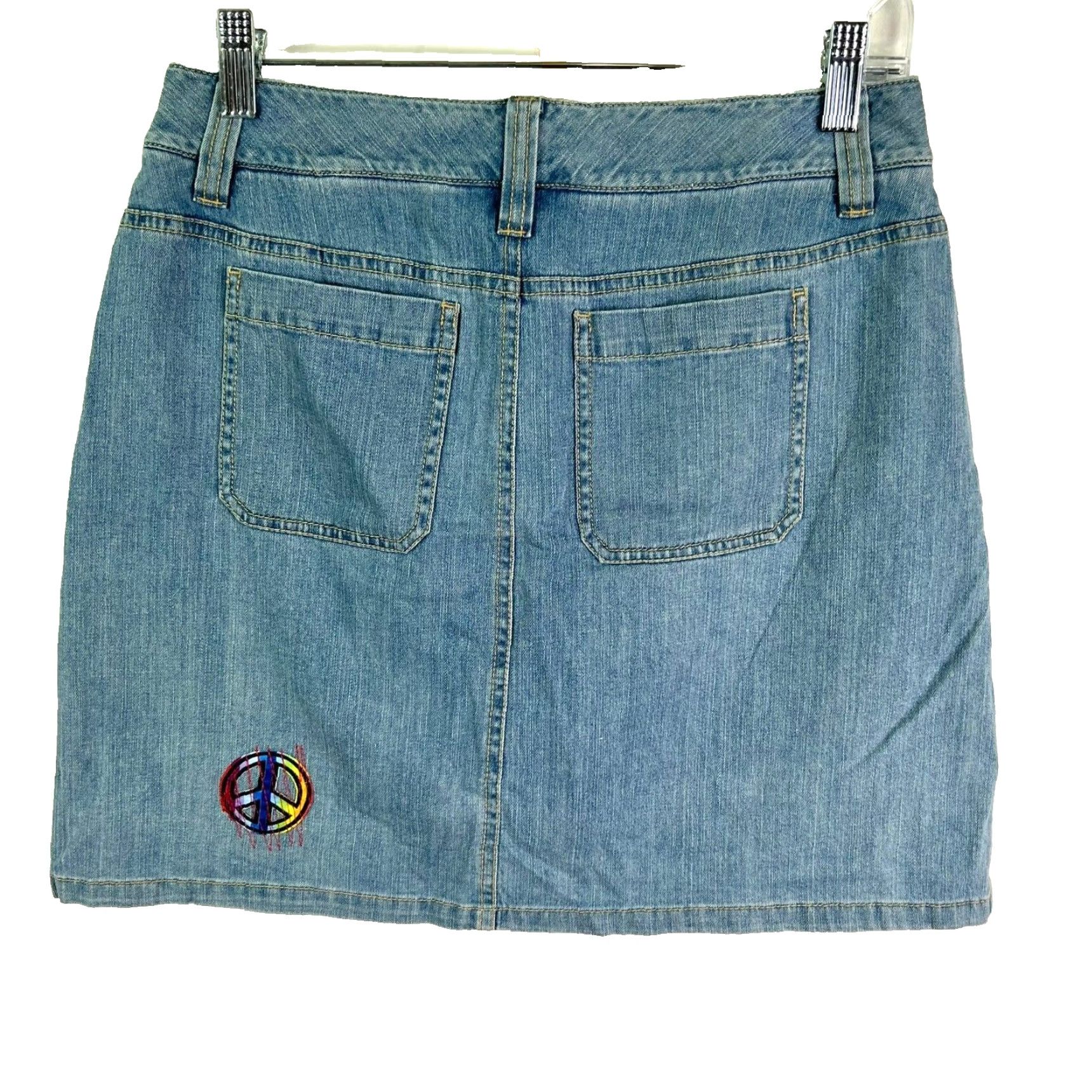 Croft & Barrow Croft & Barrow Denim Skirt Womens Size 6 Mini Blue Embroidered Applique 90s Bohemian Size 28" / US 6 / IT 42 - 5 Thumbnail